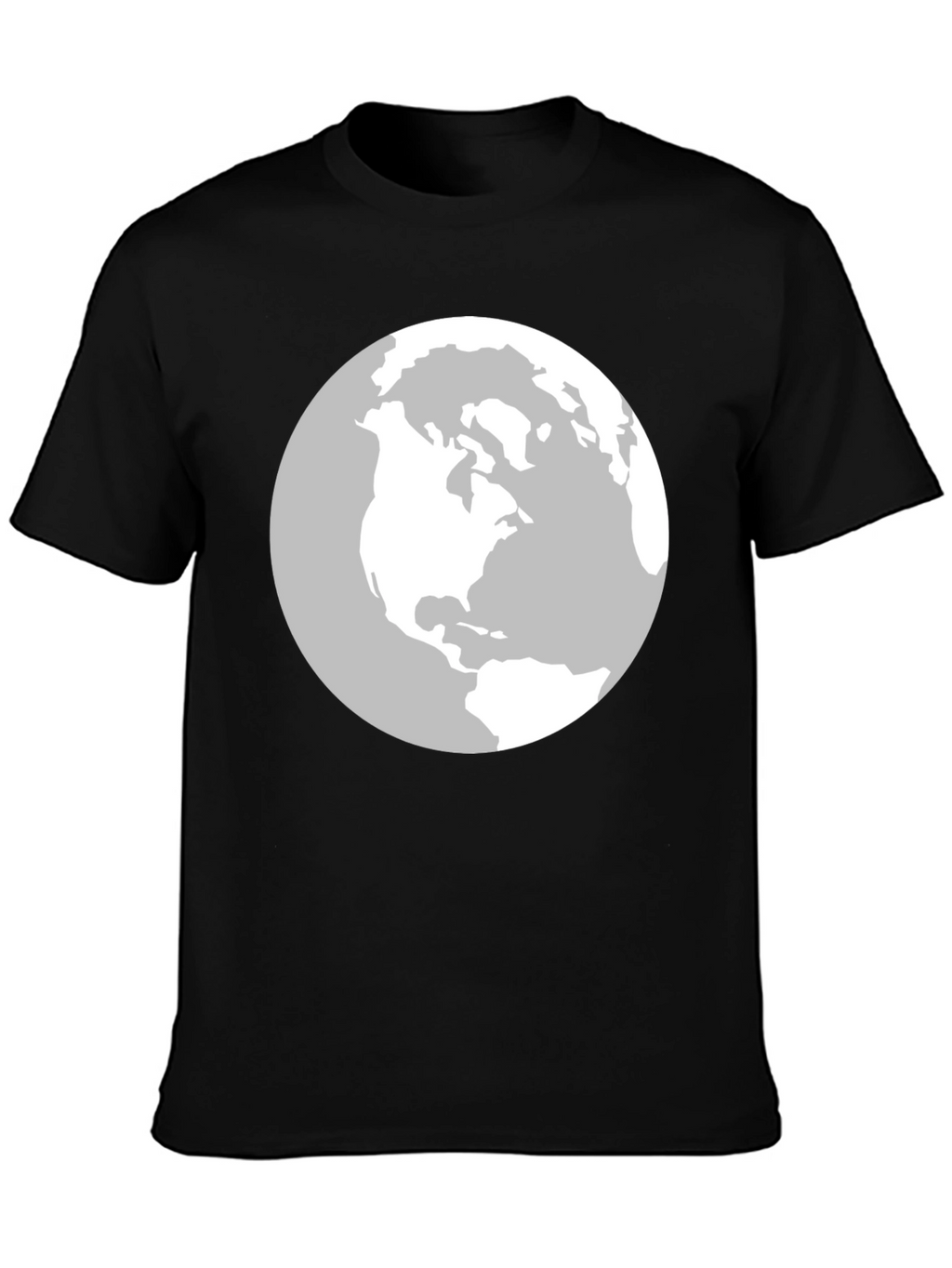 Earth Graphic Tee - Black Cotton Blend Shirt