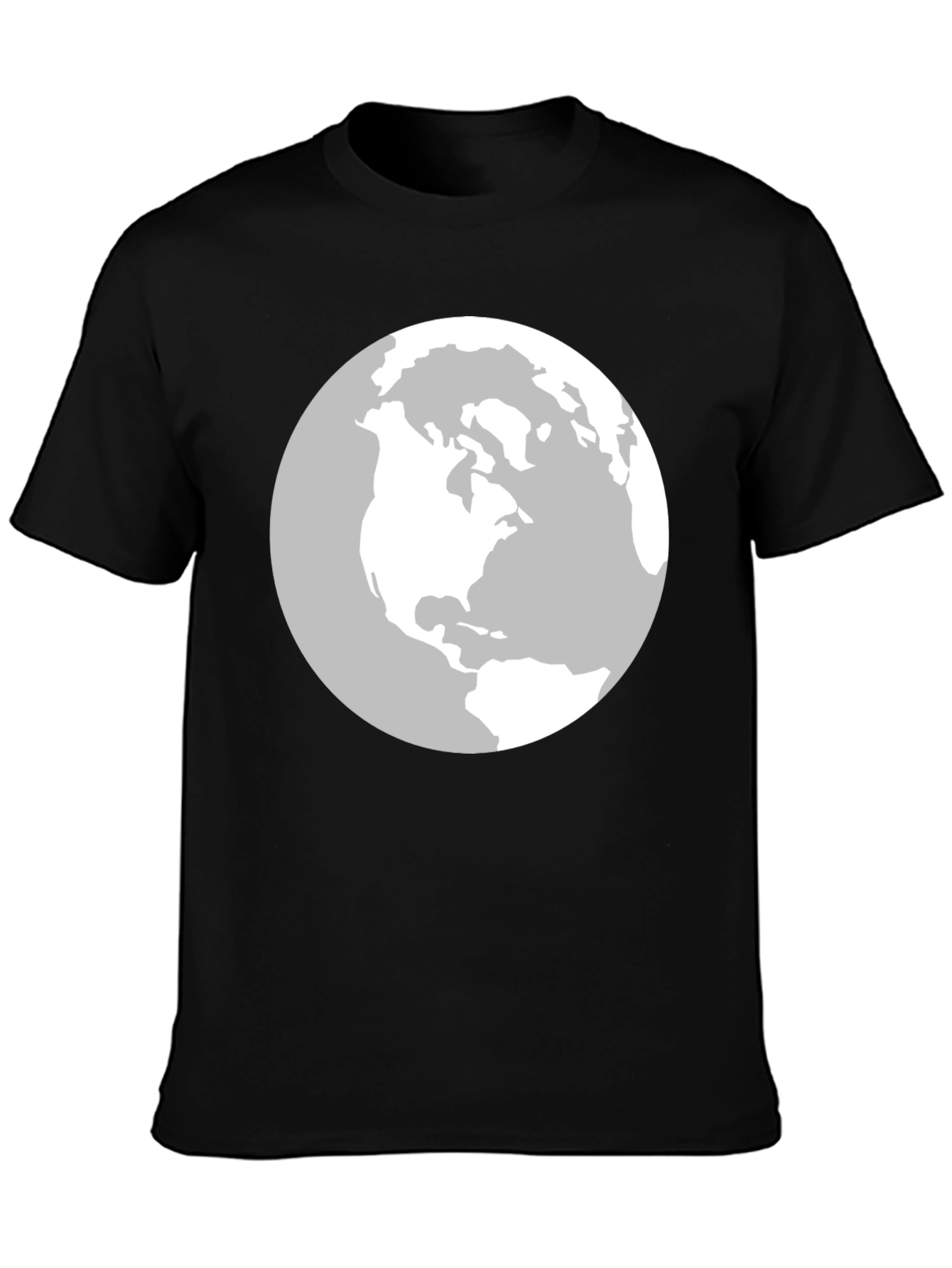 Earth Graphic Tee - Black Cotton Blend Shirt