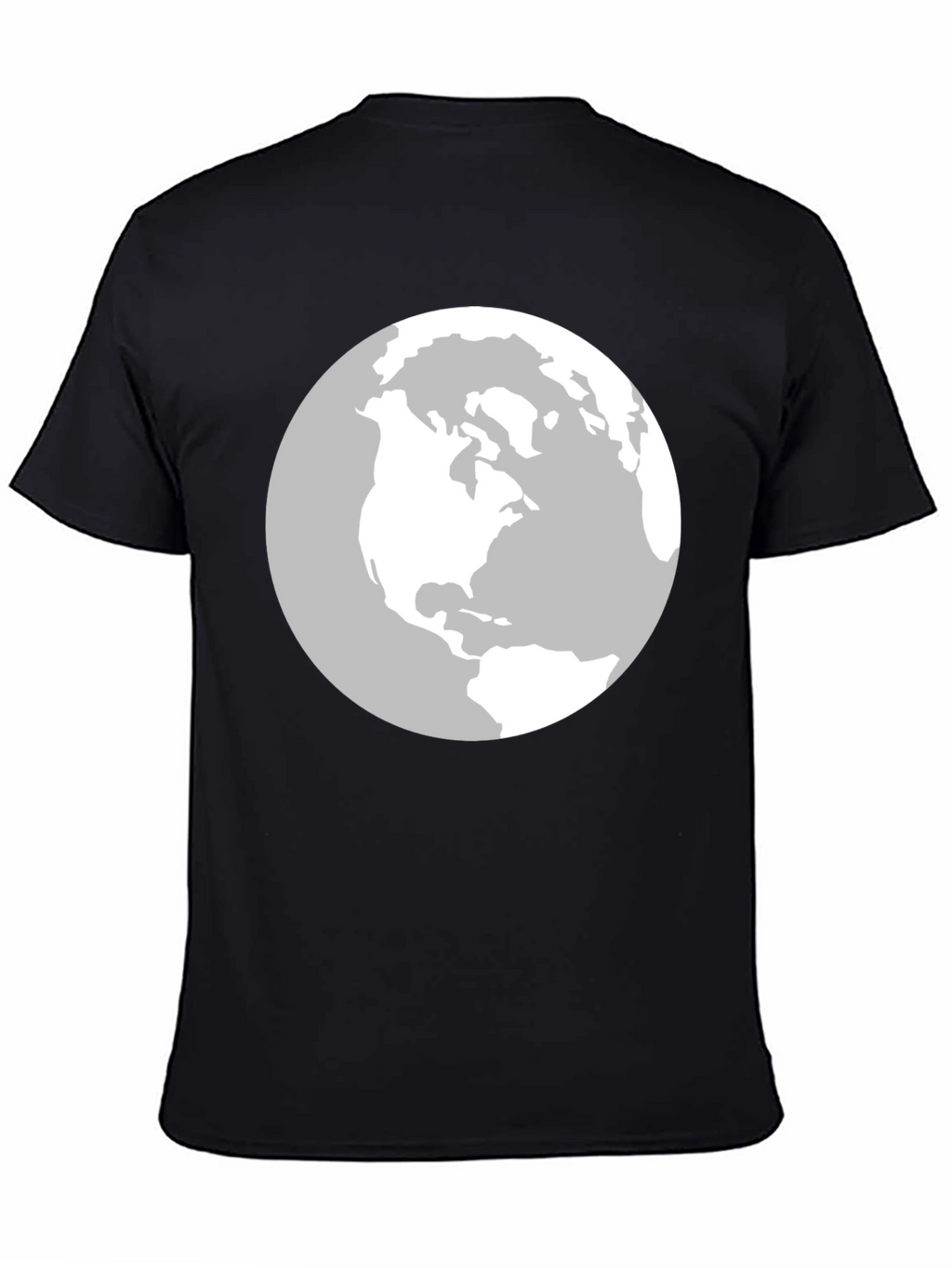 Earth Graphic Tee - Black Cotton Blend Shirt