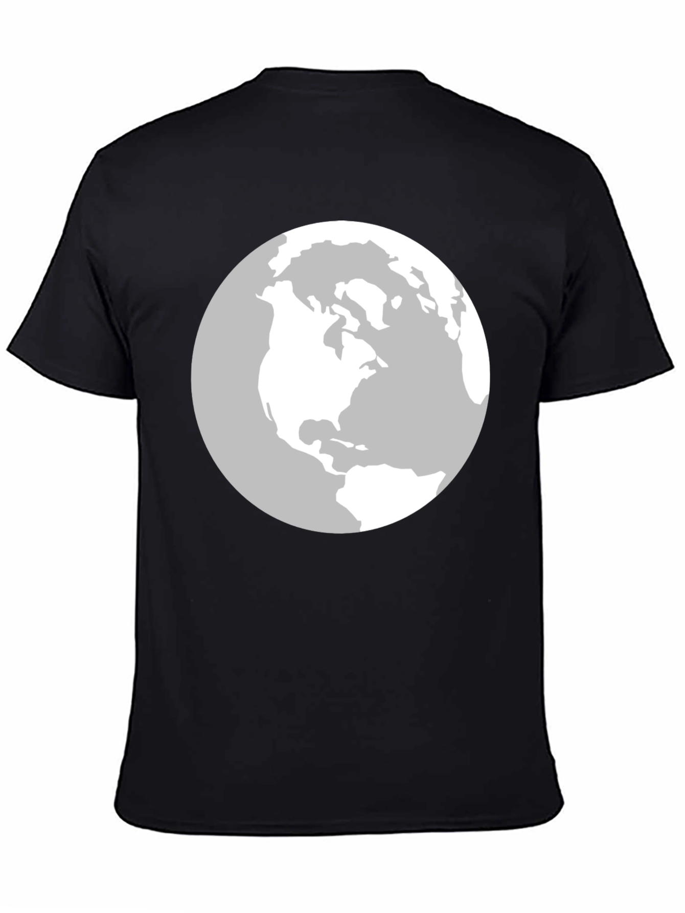 Earth Graphic Tee - Black Cotton Blend Shirt