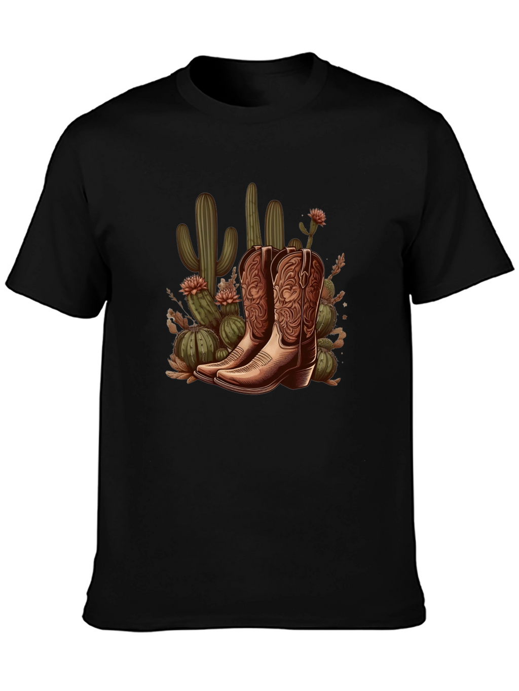 Cowboy Boots and Cactus Graphic Tee