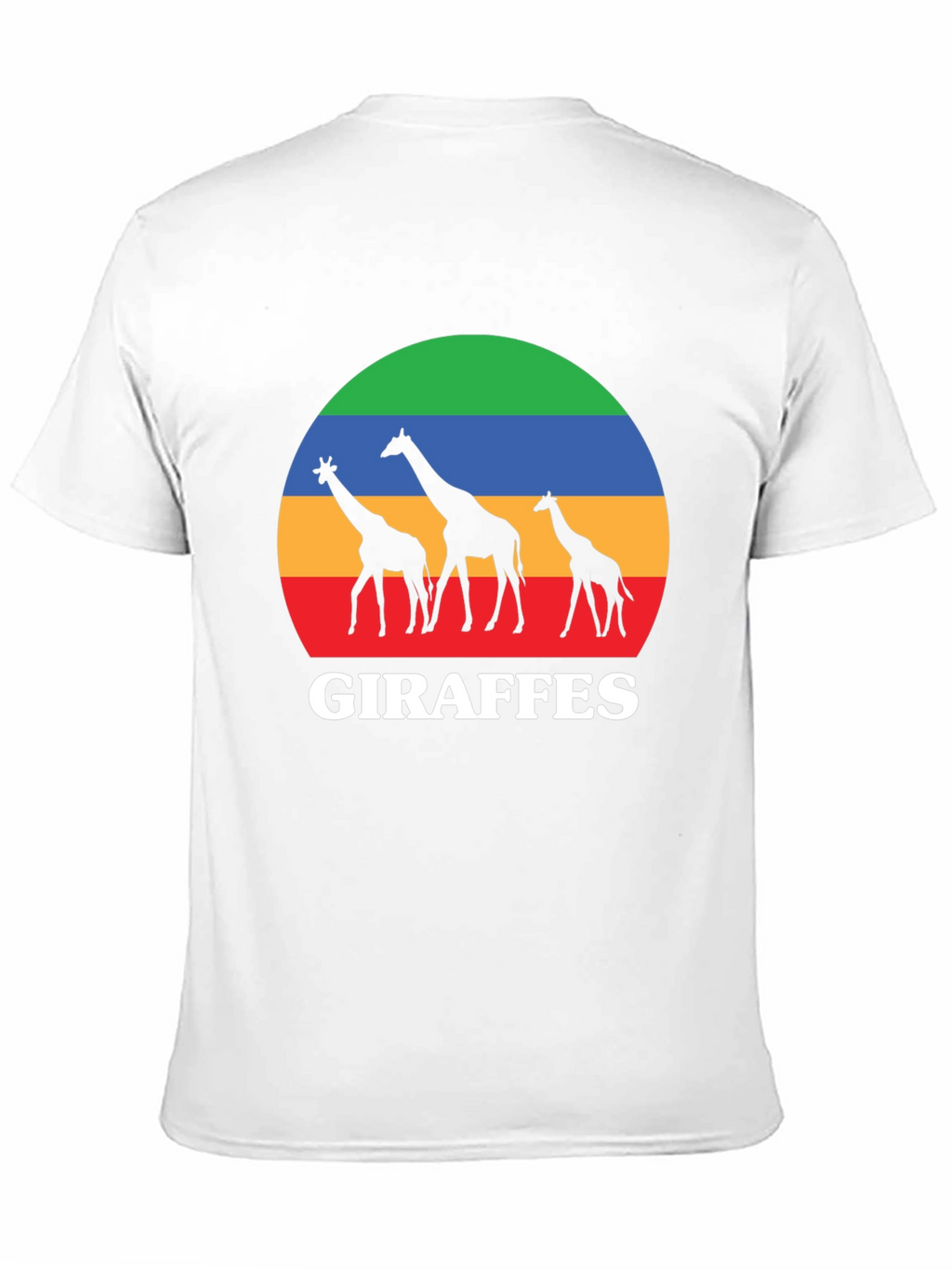Giraffes Sunset Black T-Shirt