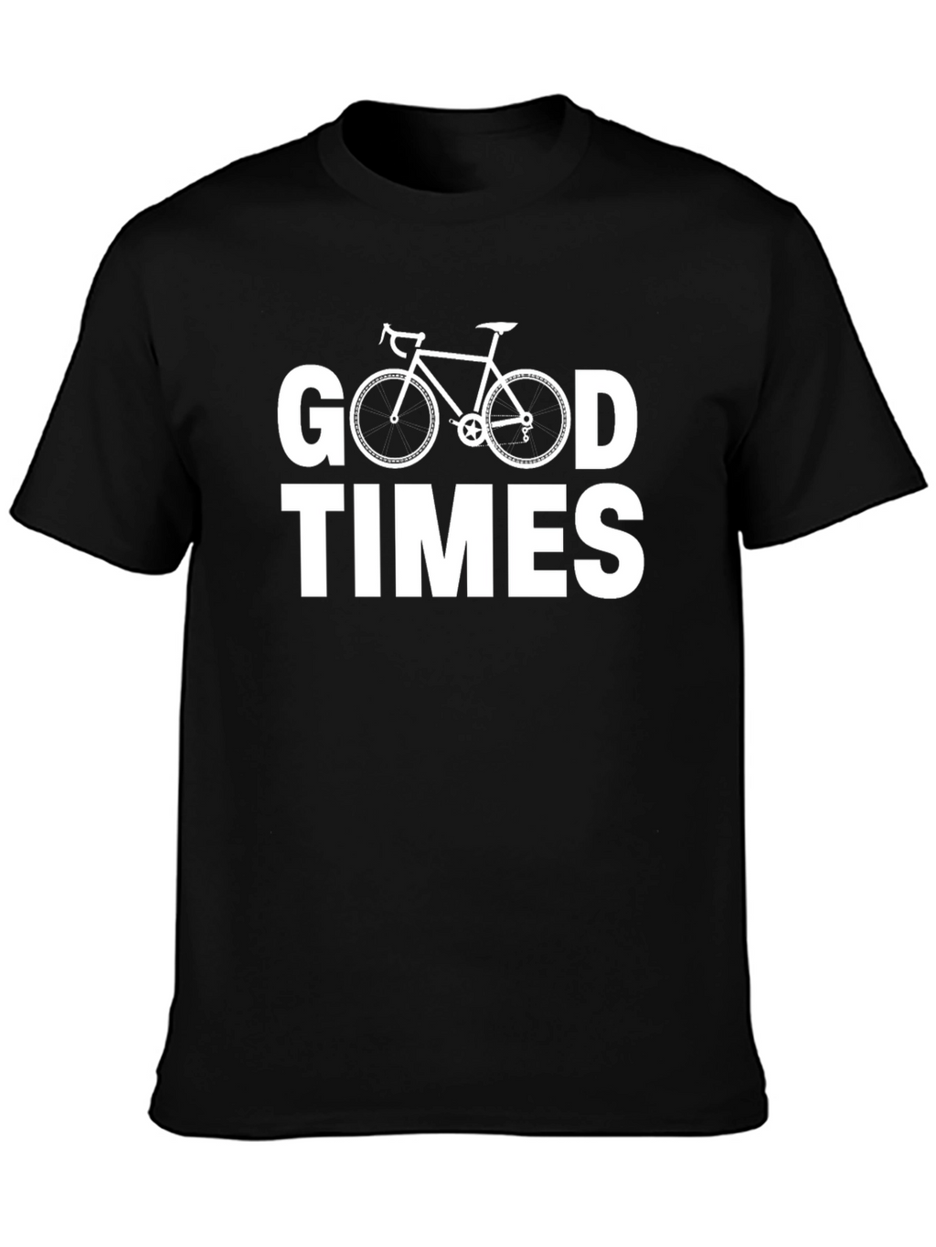 Good Times Bike Graphic Tee - Black Cotton Casual