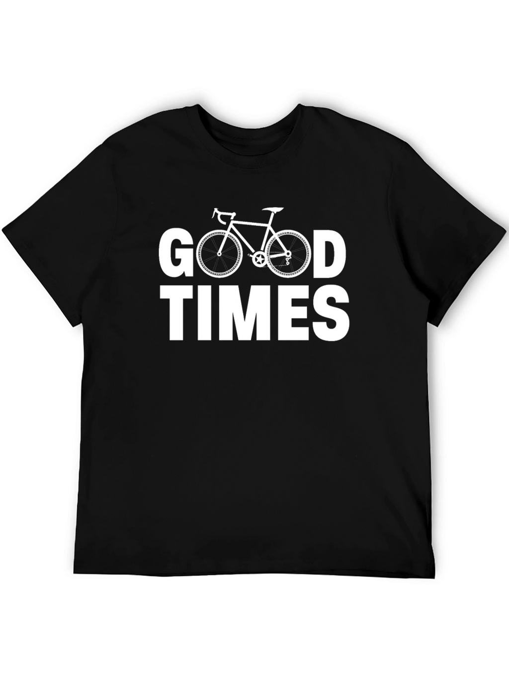 Good Times Bike Graphic Tee - Black Cotton Casual