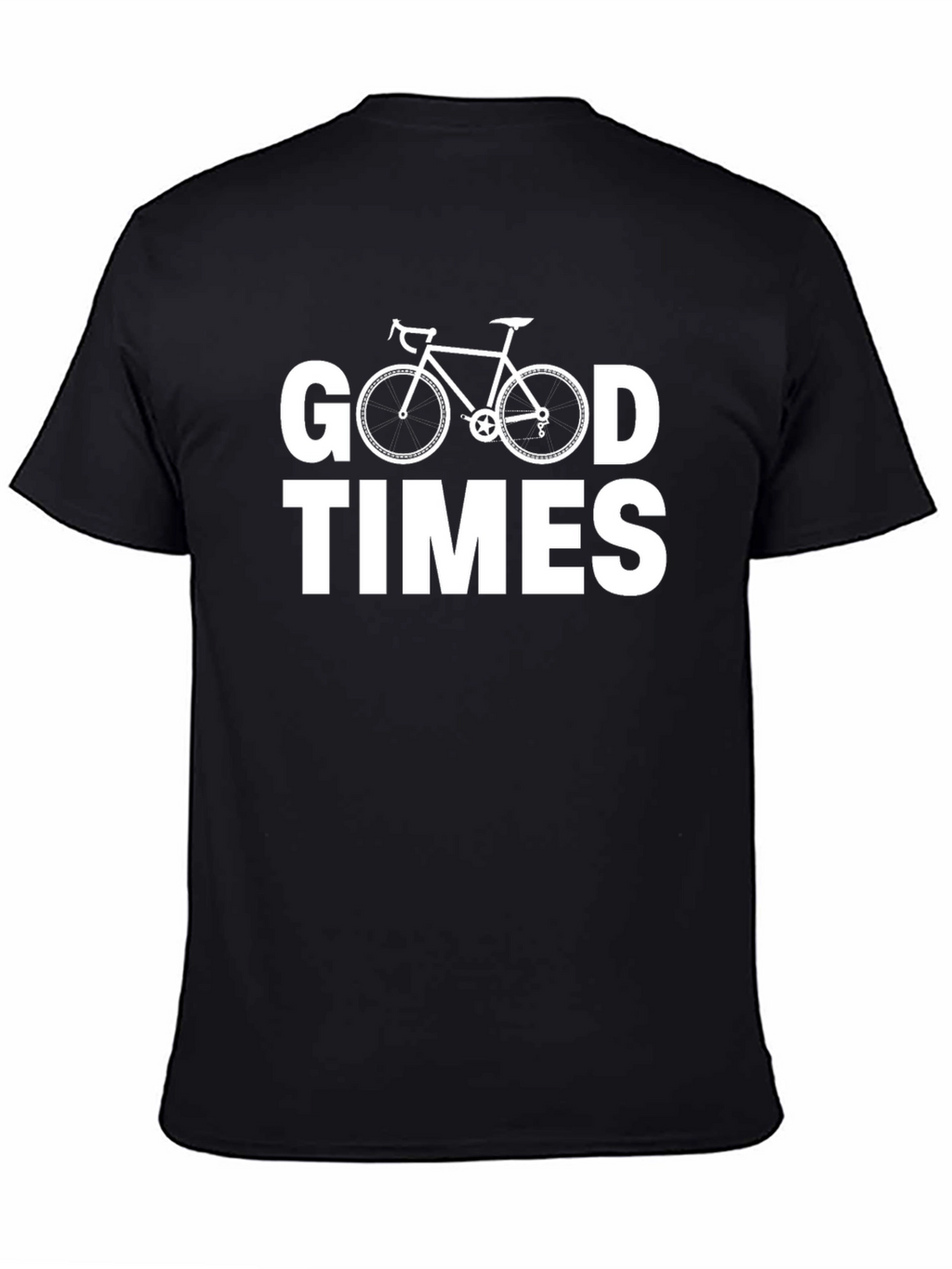 Good Times Bike Graphic Tee - Black Cotton Casual