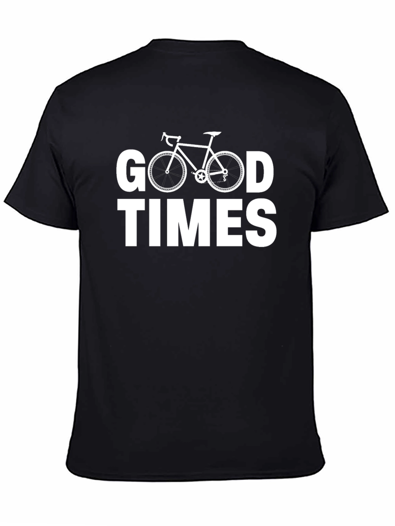 Good Times Bike Graphic Tee - Black Cotton Casual