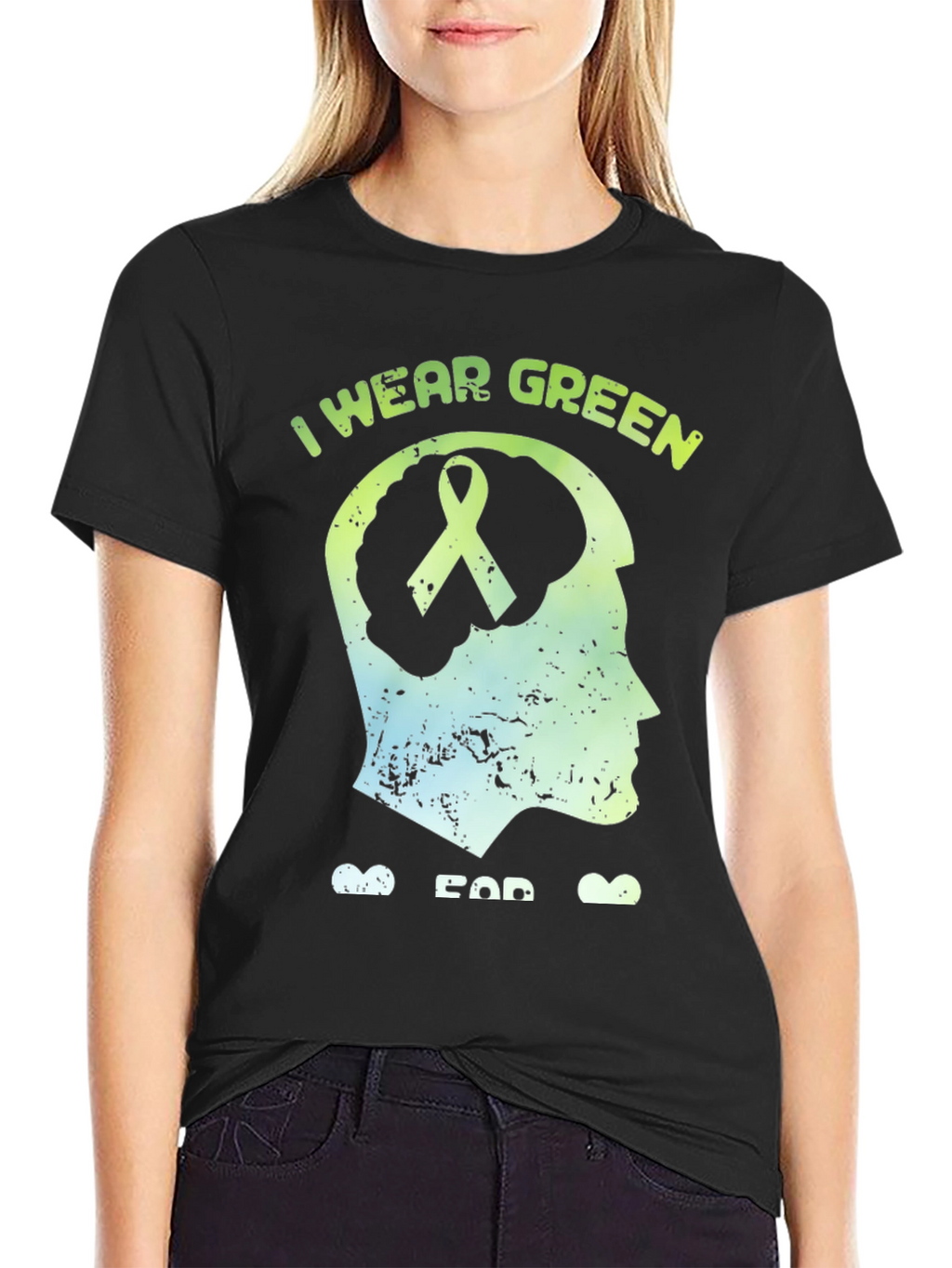 I Wear Green Mental Health Awareness T-Shirt