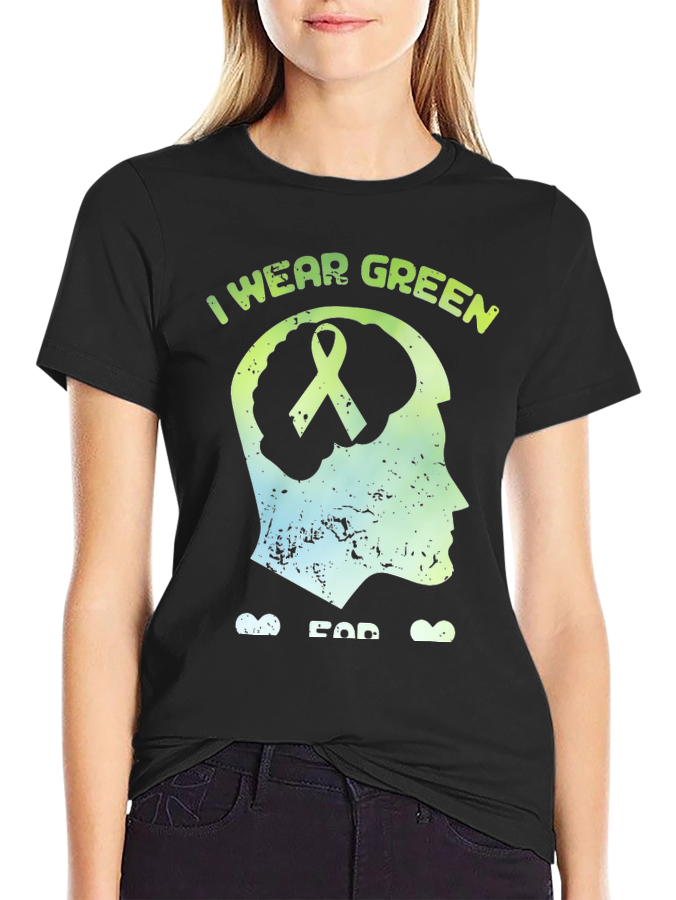 I Wear Green Mental Health Awareness T-Shirt