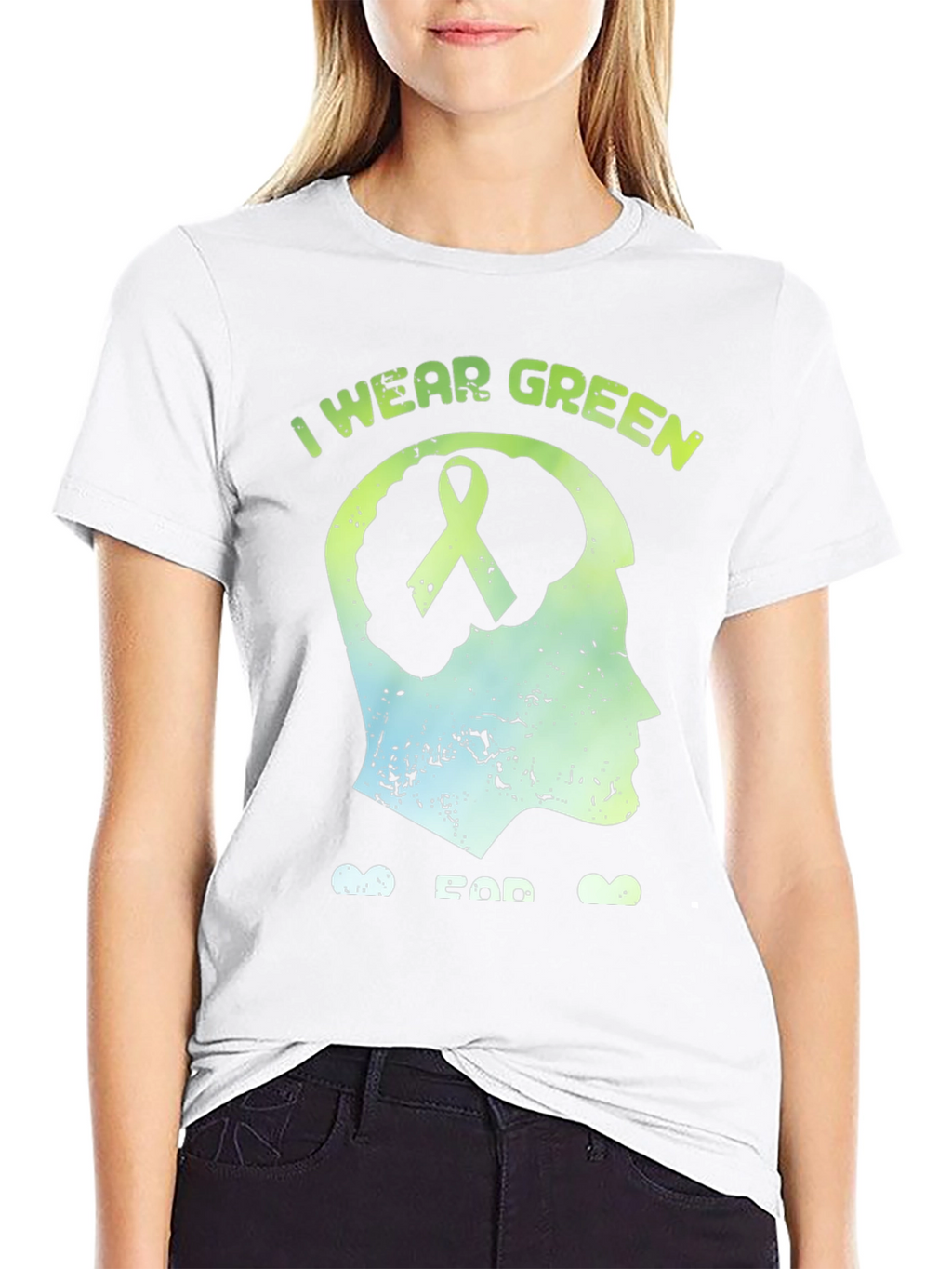 I Wear Green Mental Health Awareness T-Shirt