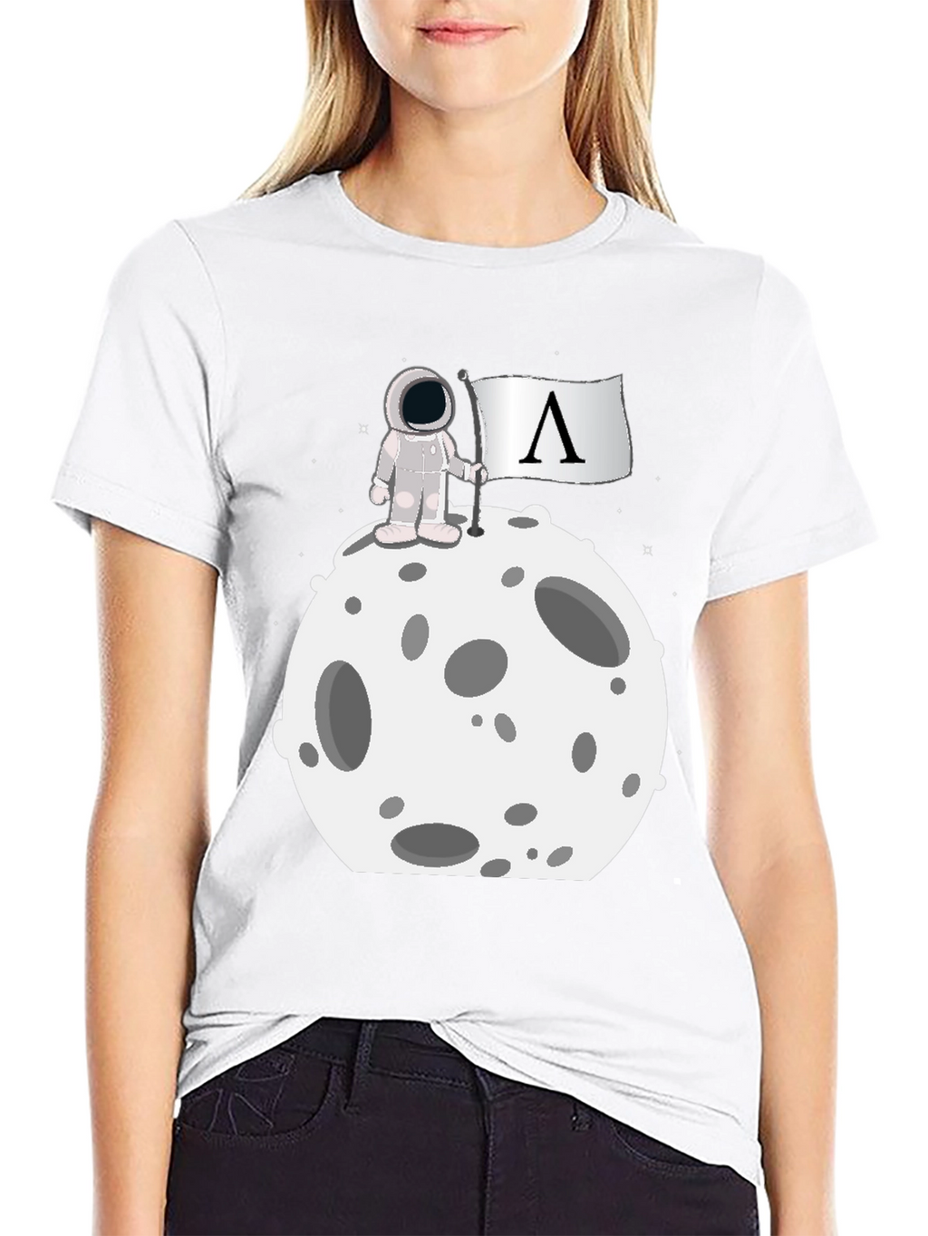 Astronaut on Moon Graphic T-Shirt