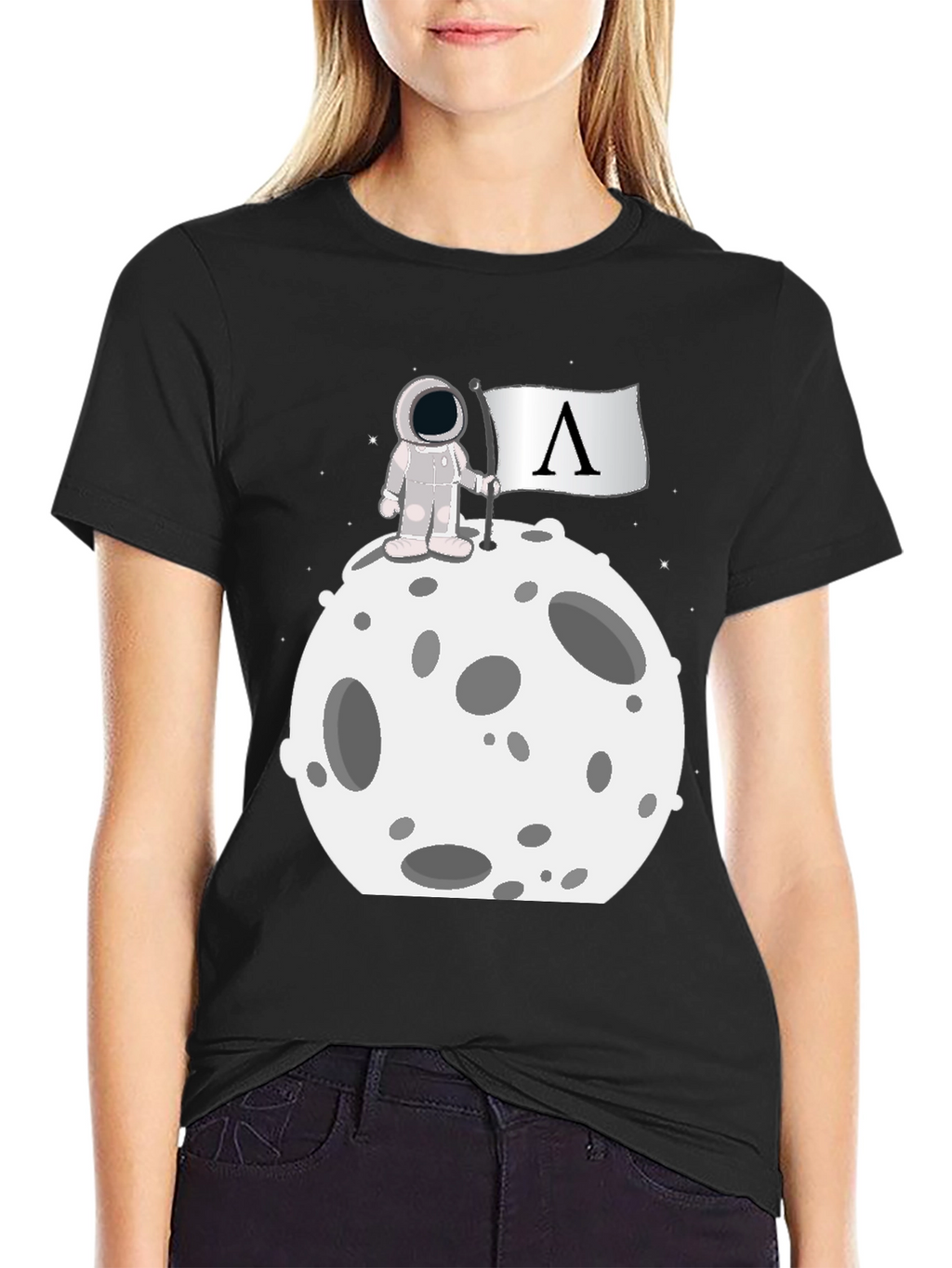 Astronaut on Moon Graphic T-Shirt