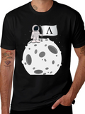 Astronaut on Moon Graphic T-Shirt