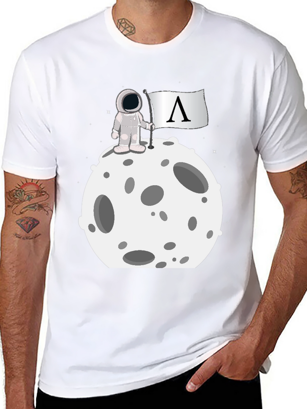 Astronaut on Moon Graphic T-Shirt