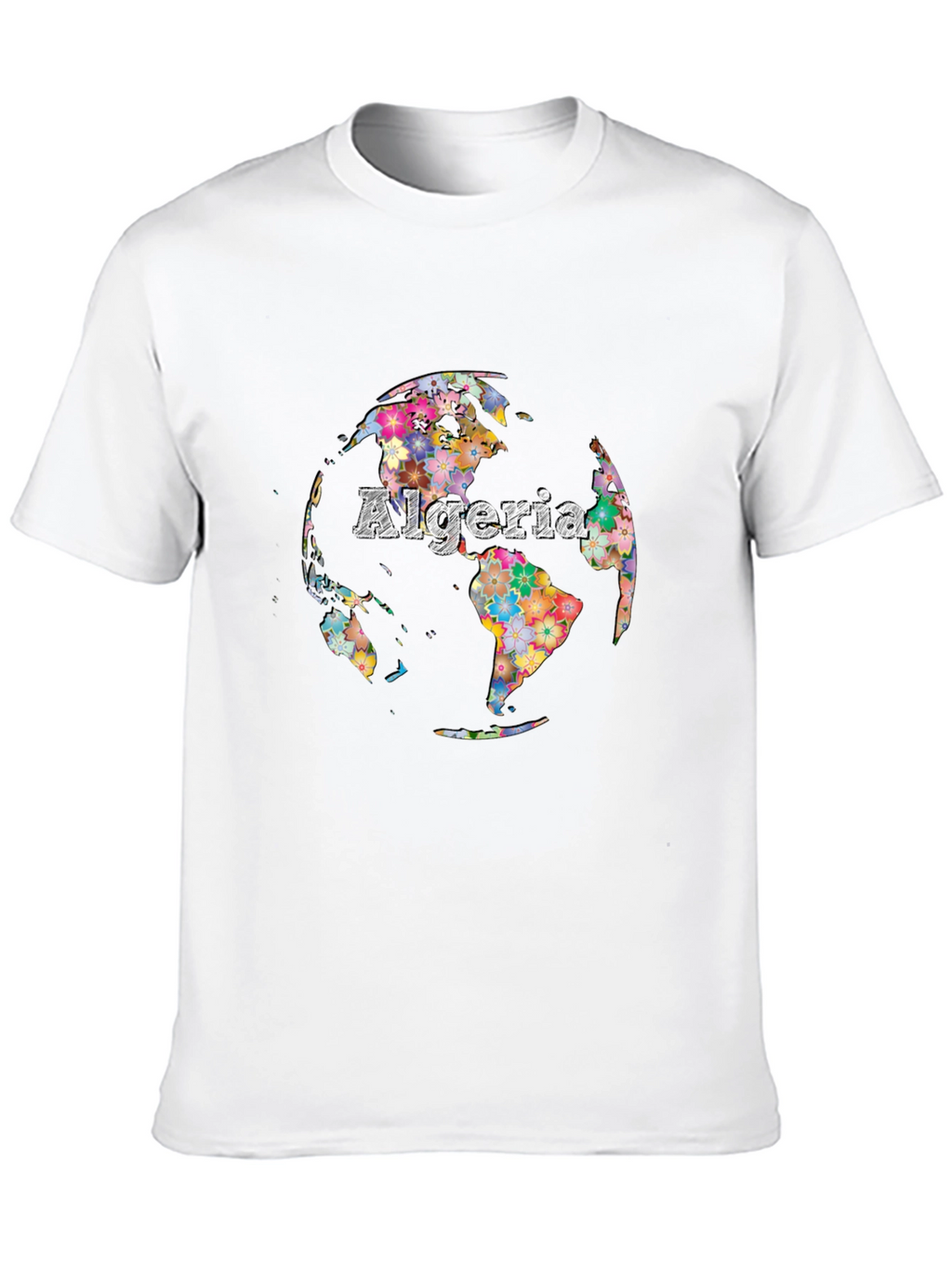 Algeria Floral Globe Graphic T-Shirt