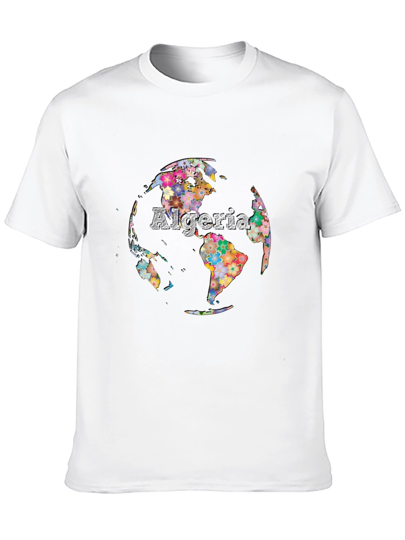 Algeria Floral Globe Graphic T-Shirt