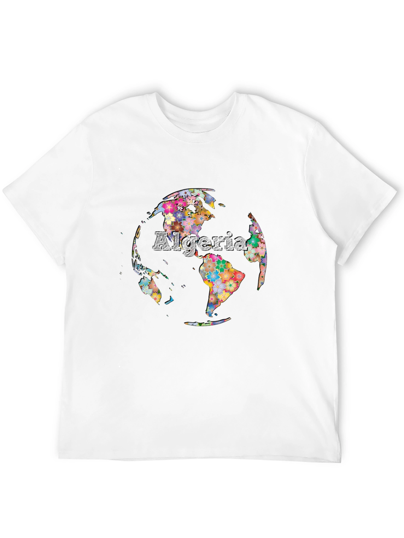 Algeria Floral Globe Graphic T-Shirt