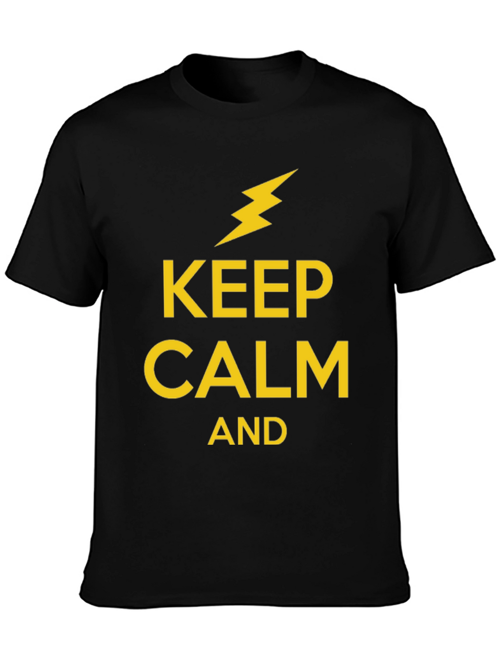 Keep Calm Lightning Bolt Graphic T-Shirt
