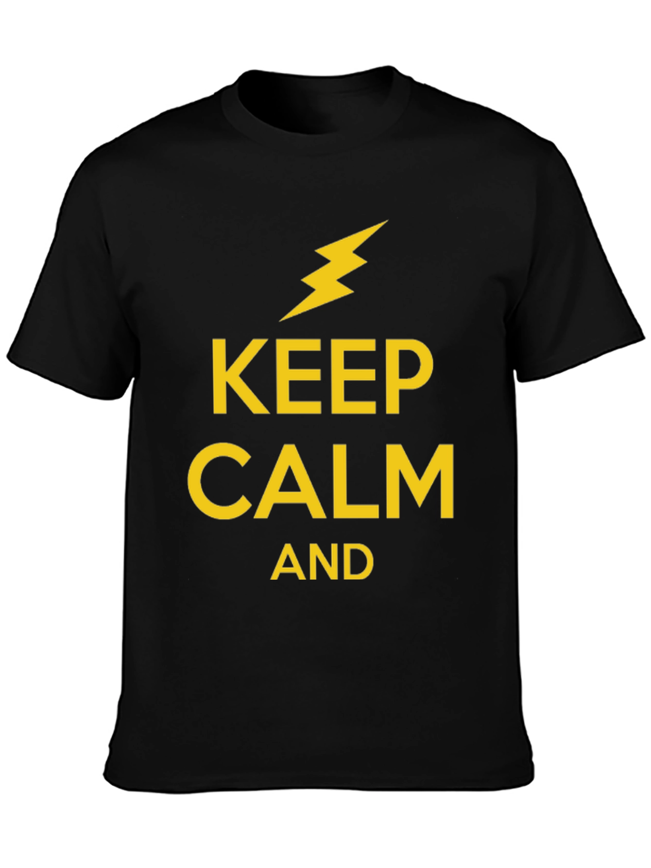 Keep Calm Lightning Bolt Graphic T-Shirt