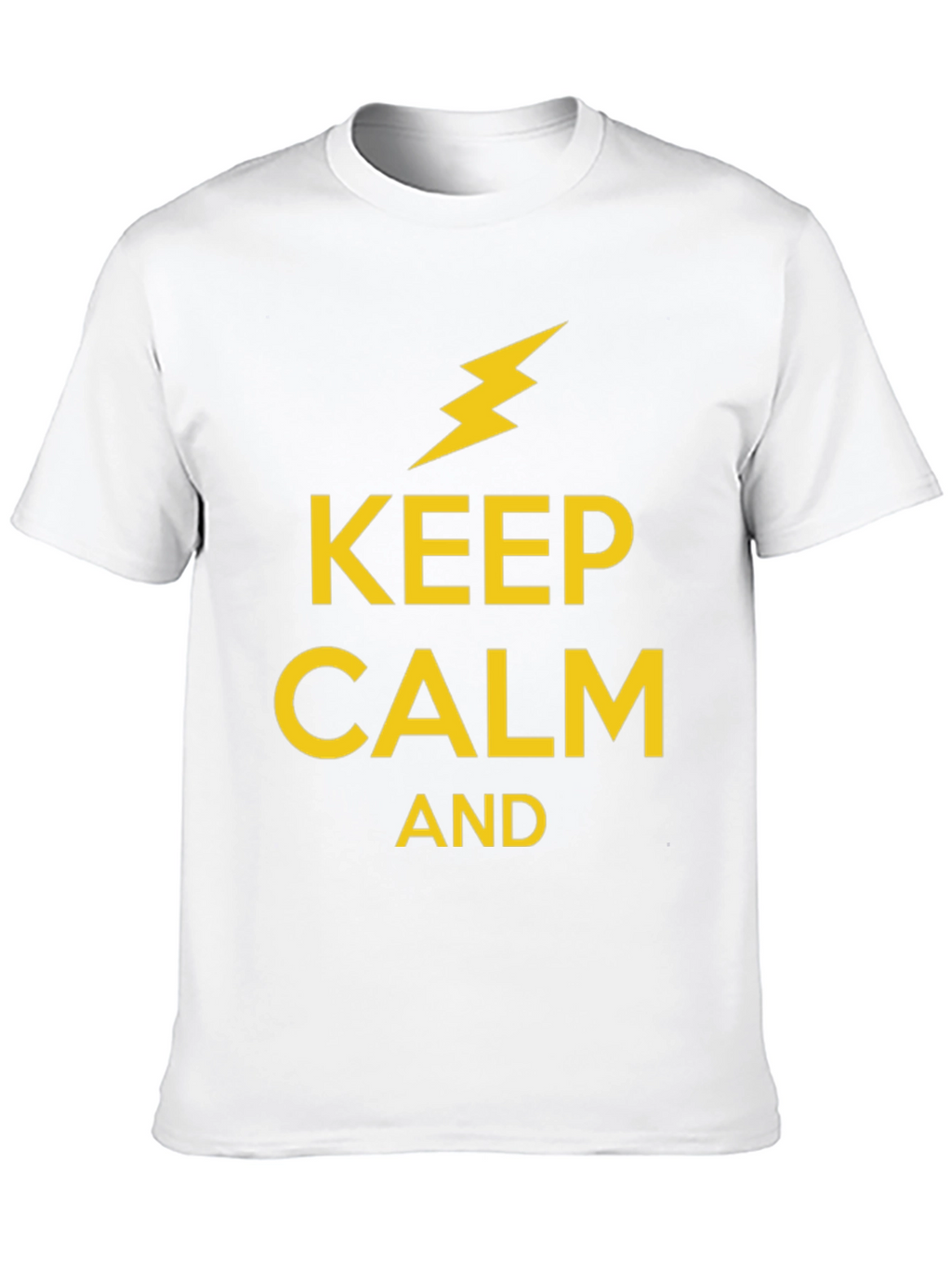 Keep Calm Lightning Bolt Graphic T-Shirt