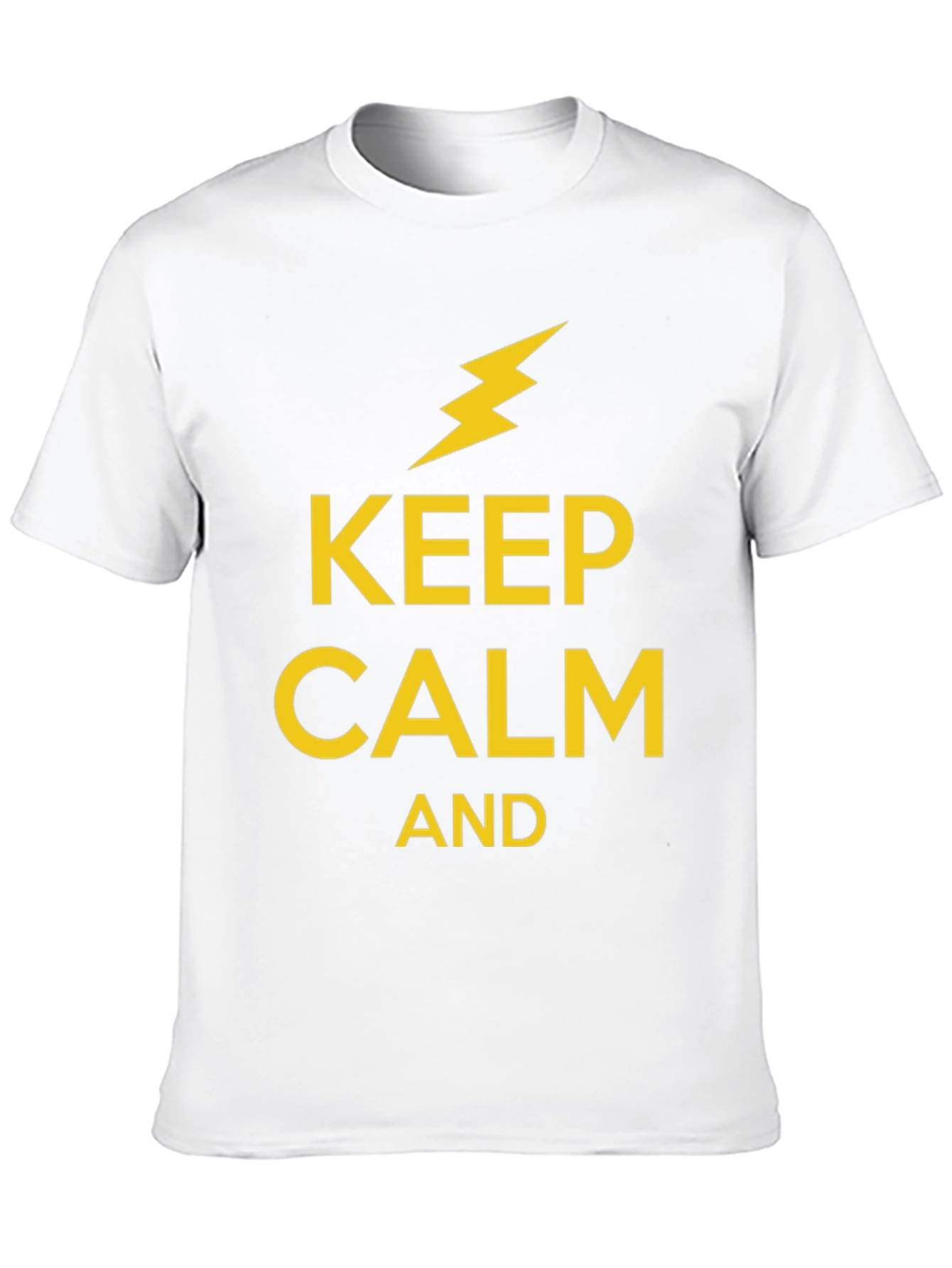 Keep Calm Lightning Bolt Graphic T-Shirt