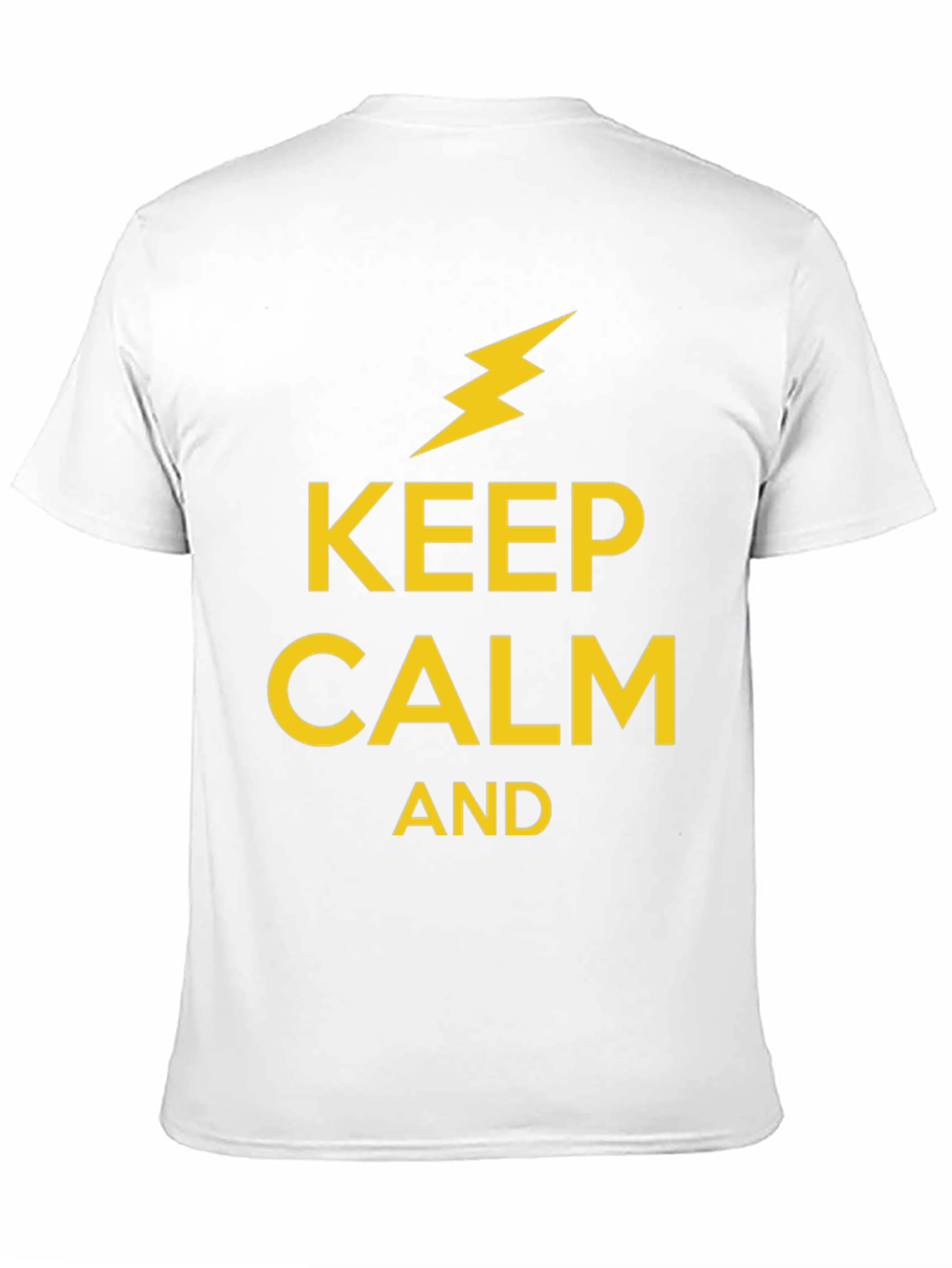 Keep Calm Lightning Bolt Graphic T-Shirt
