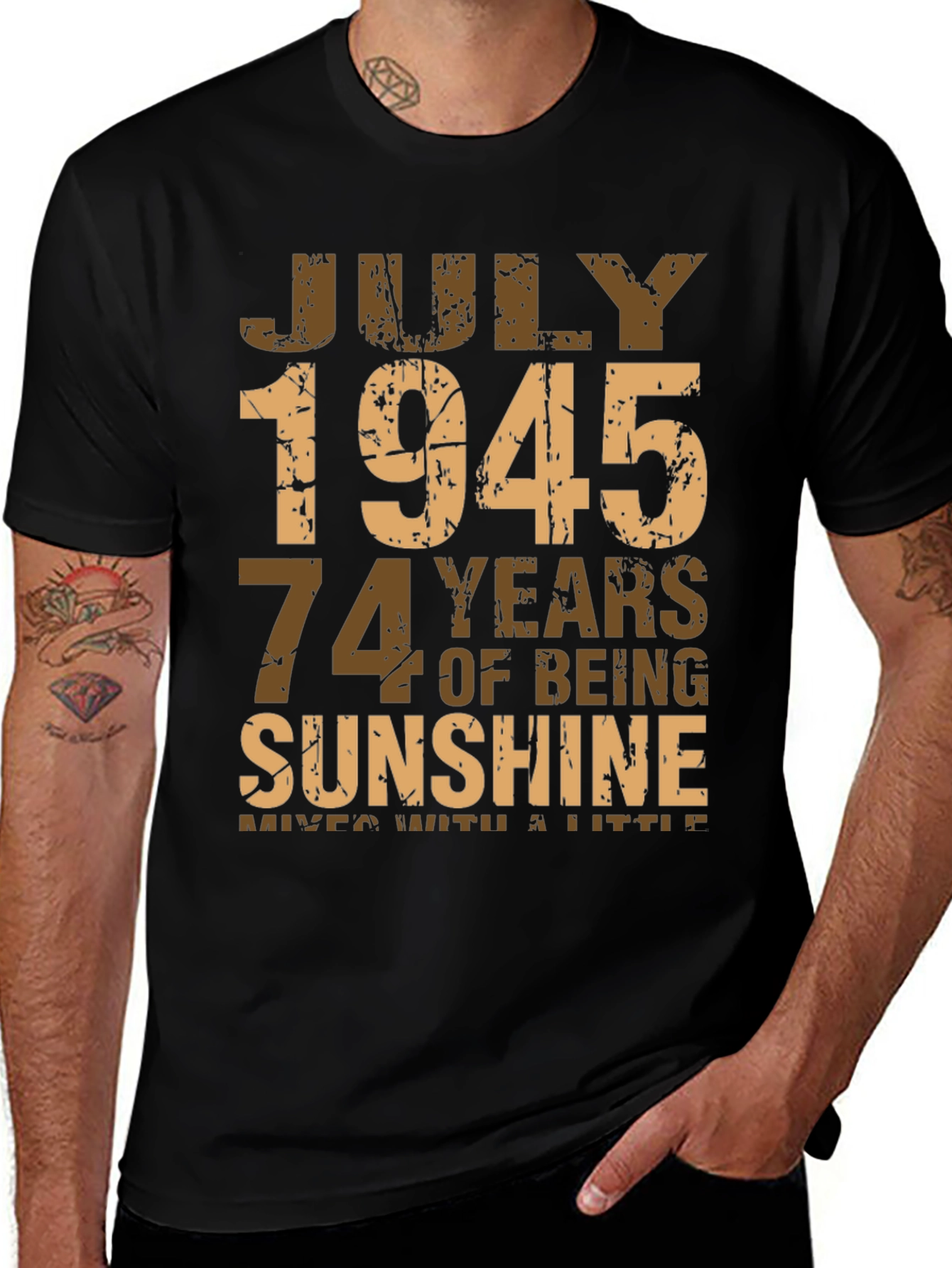 July 1945 Birthday T-Shirt - Sunshine Edition