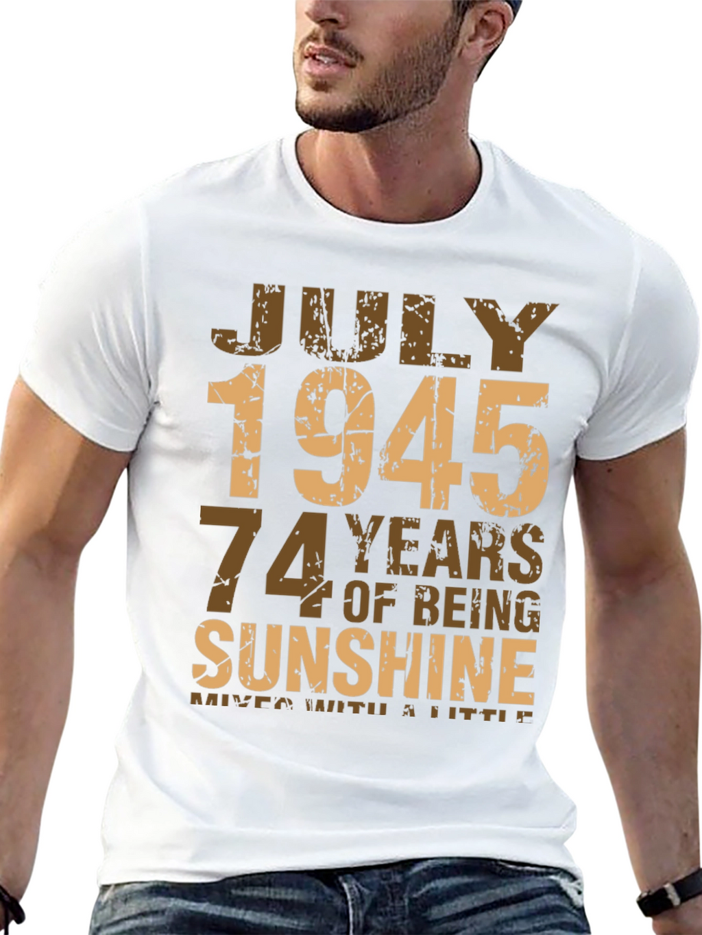 July 1945 Birthday T-Shirt - Sunshine Edition