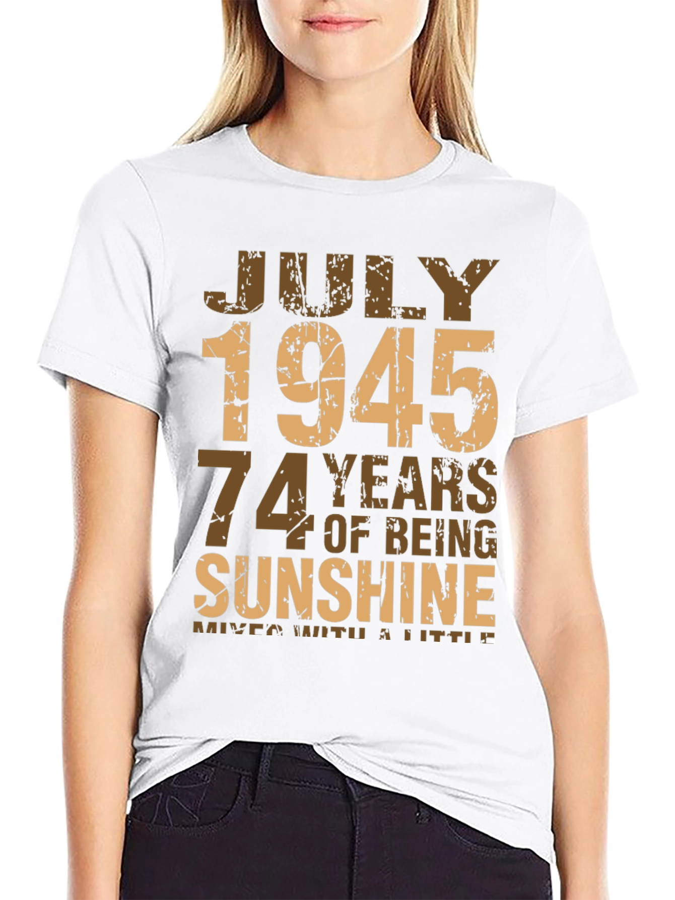 July 1945 Birthday T-Shirt - Sunshine Edition