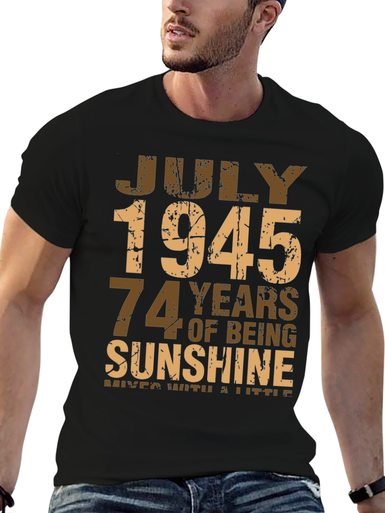 July 1945 Birthday T-Shirt - Sunshine Edition