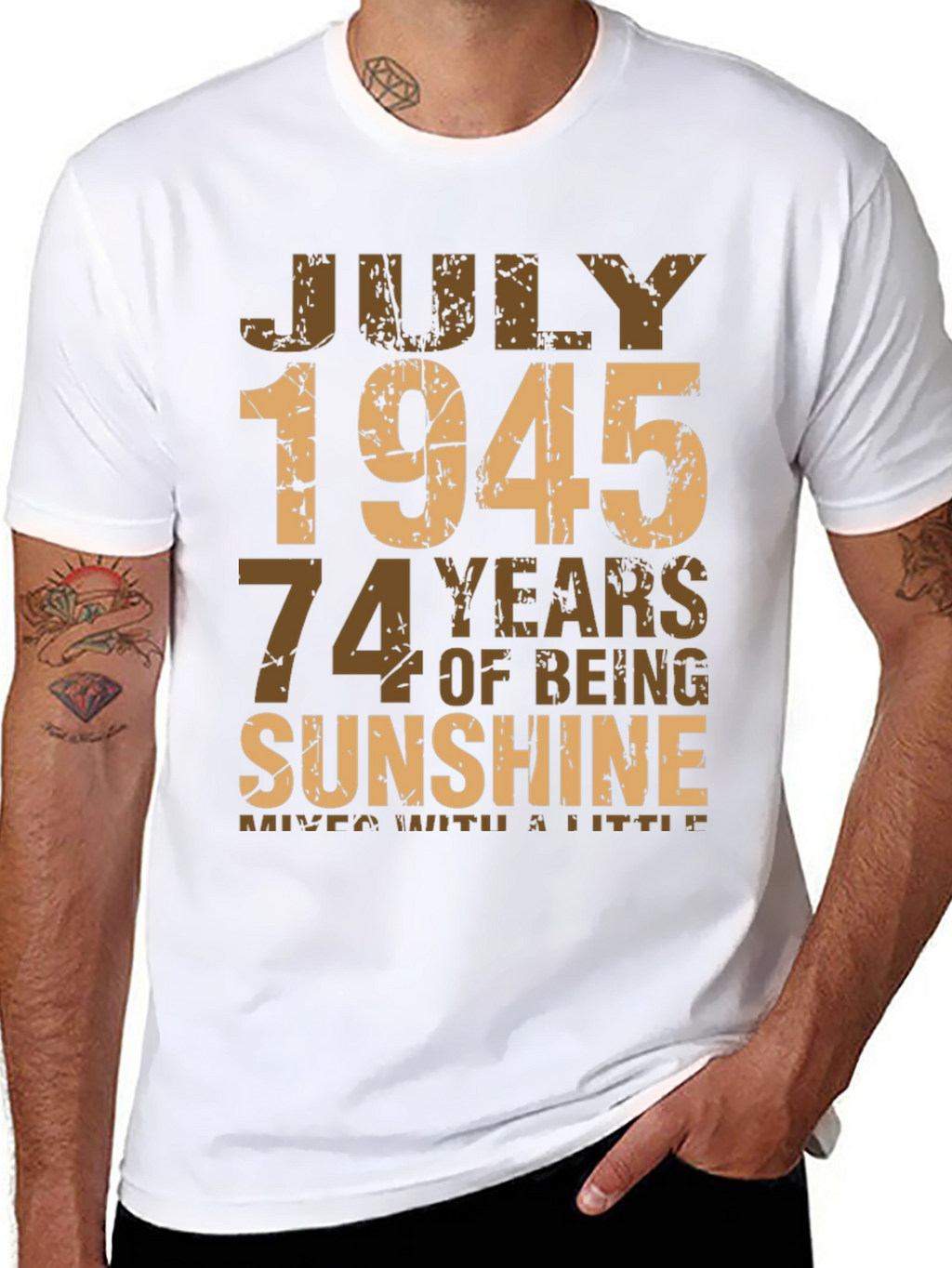 July 1945 Birthday T-Shirt - Sunshine Edition