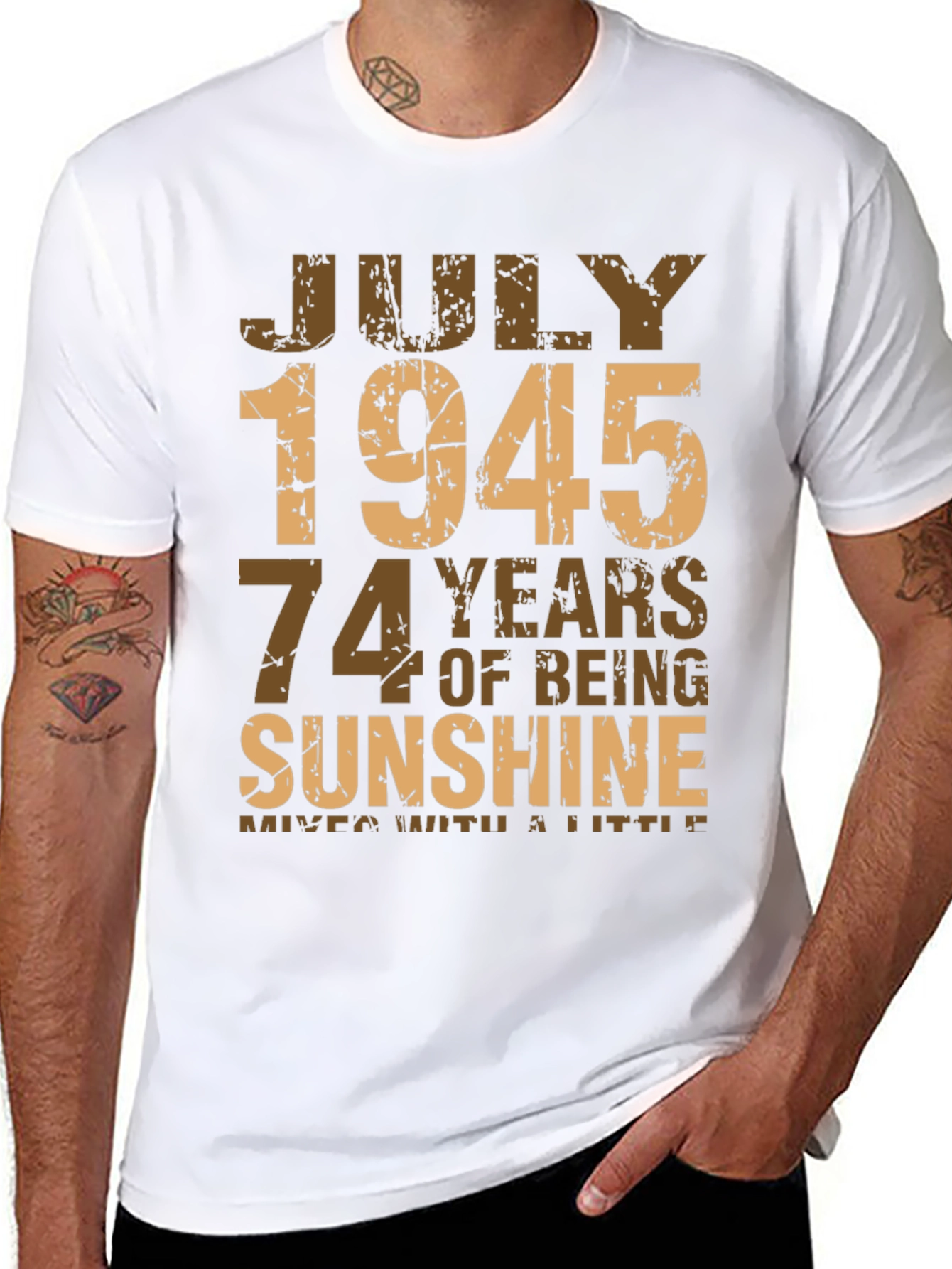 July 1945 Birthday T-Shirt - Sunshine Edition