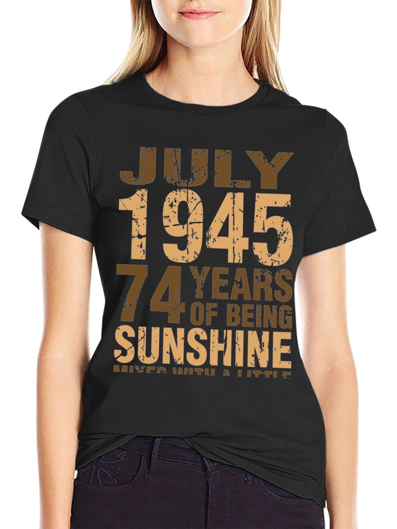 July 1945 Birthday T-Shirt - Sunshine Edition