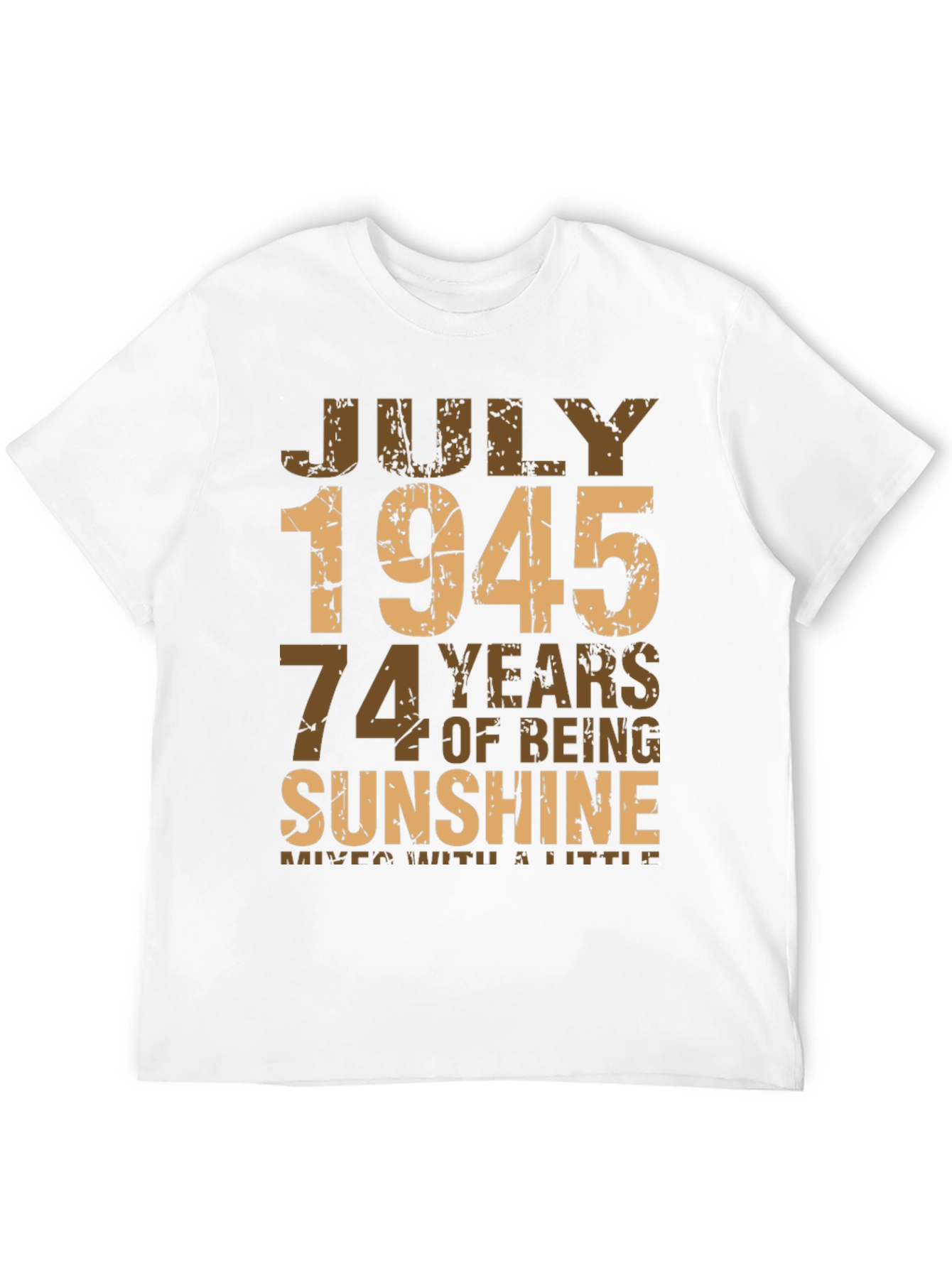 July 1945 Birthday T-Shirt - Sunshine Edition