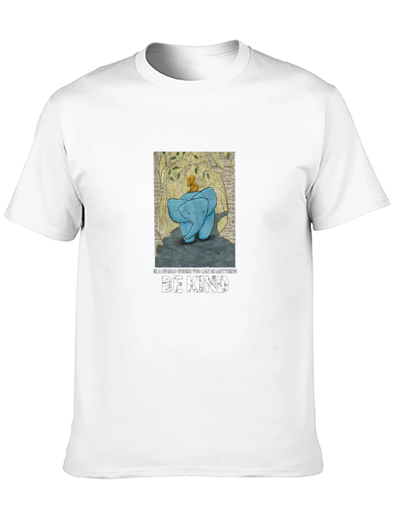 Be Kind Elephant Tee - Mens Black Graphic T-Shirt