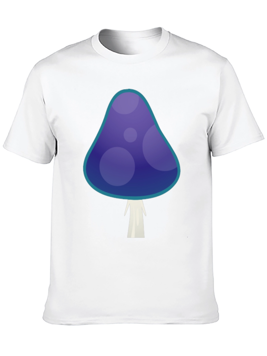 Funky Mushroom Graphic T-Shirt - Black Cotton Tee