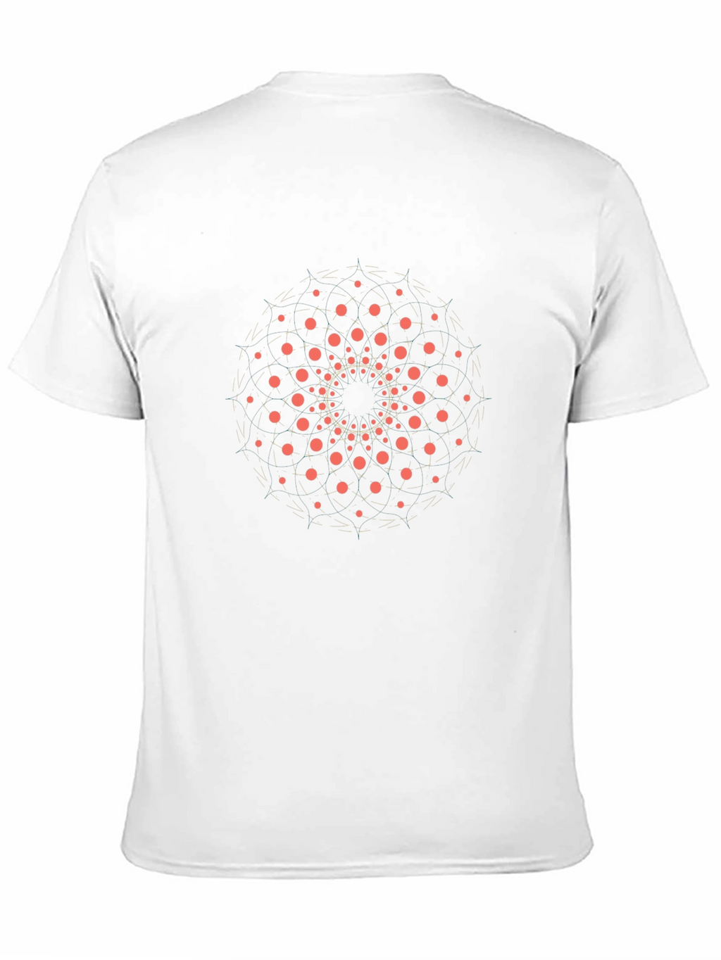 Mens Black Graphic Tee - Circular Dot Design