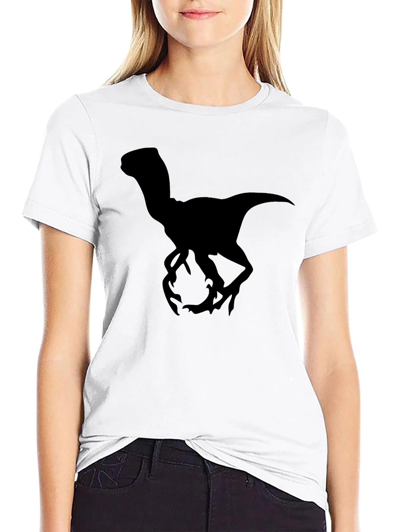Dinosaur Silhouette T-Shirt - Black