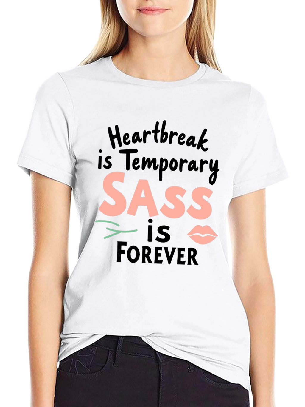 SASS is Forever Black Crewneck T-Shirt
