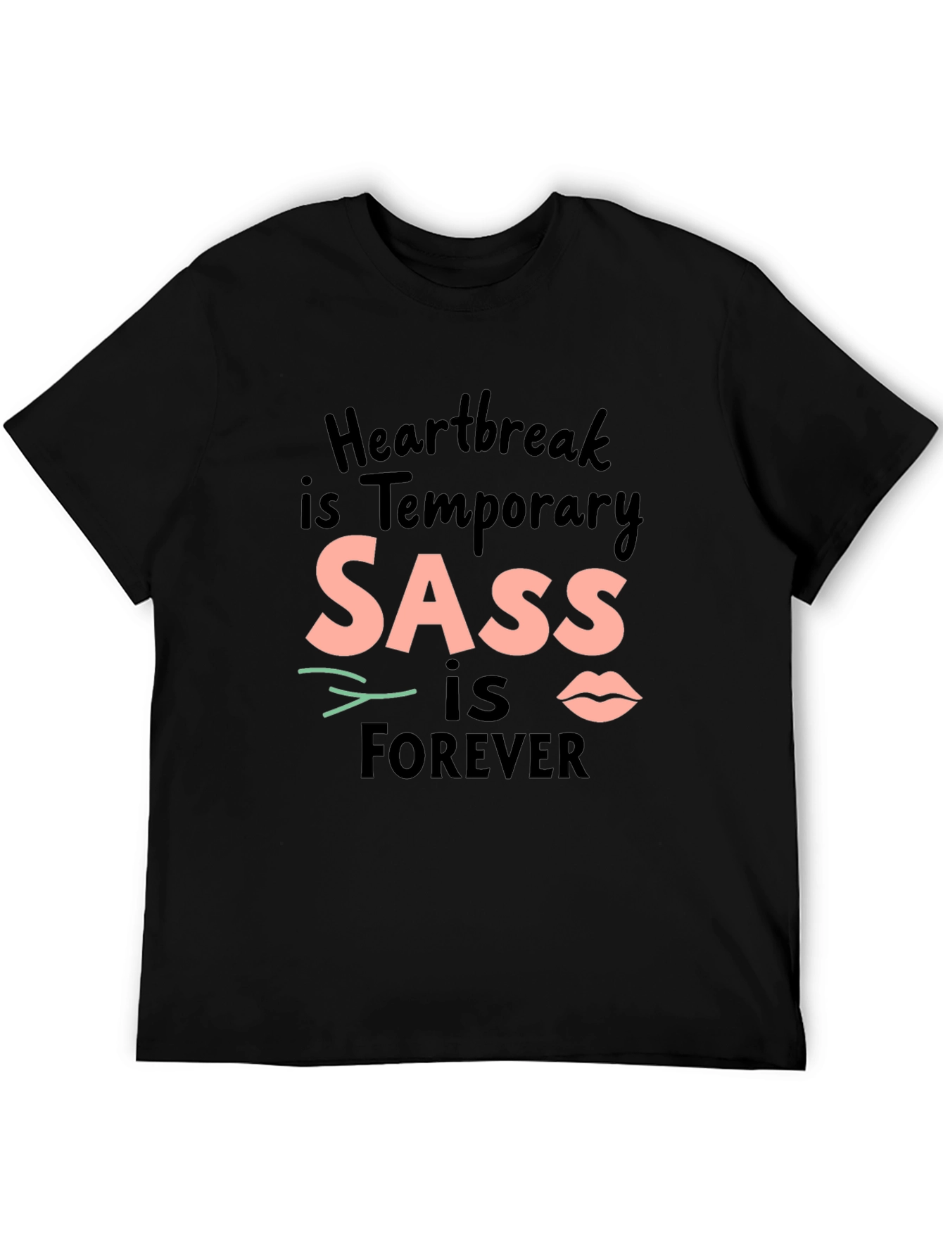 SASS is Forever Black Crewneck T-Shirt