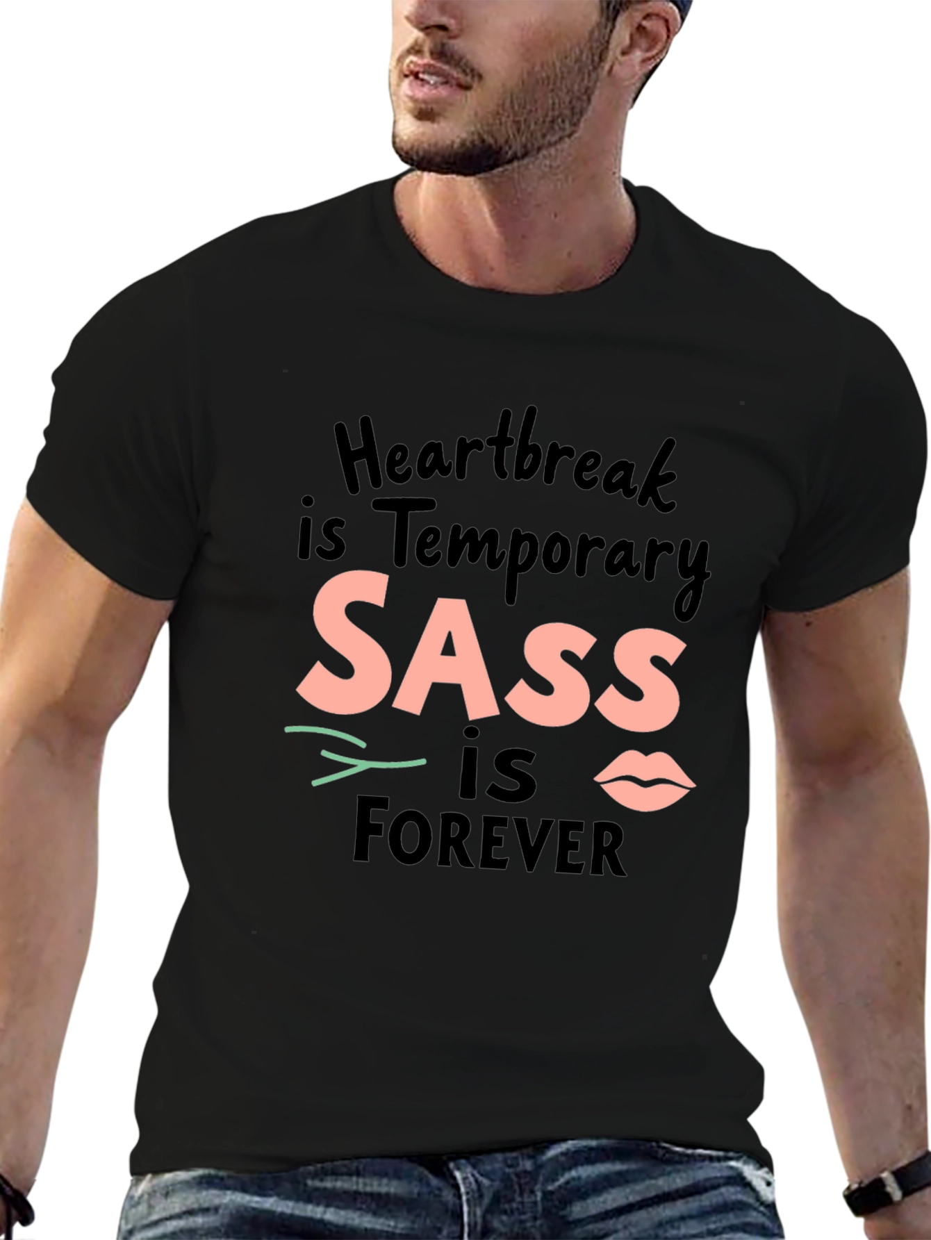 SASS is Forever Black Crewneck T-Shirt