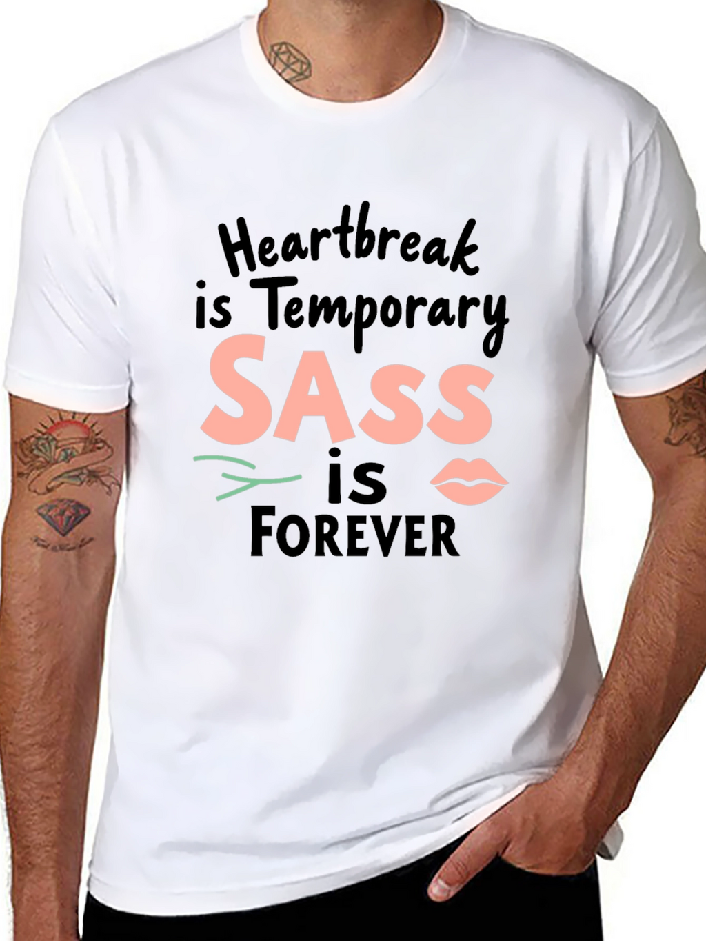 SASS is Forever Black Crewneck T-Shirt