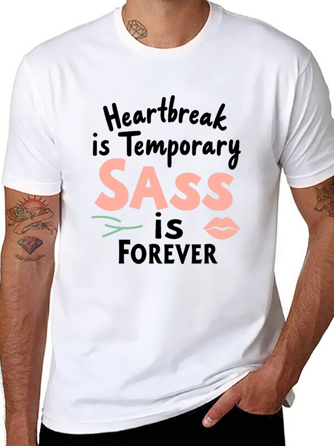 SASS is Forever Black Crewneck T-Shirt