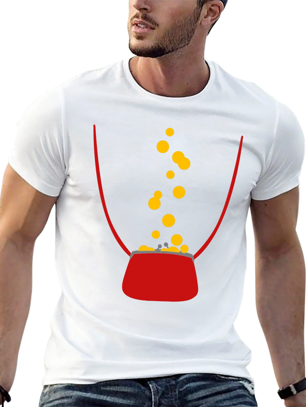 Lucky Penny T-Shirt - Black Cotton Graphic Tee