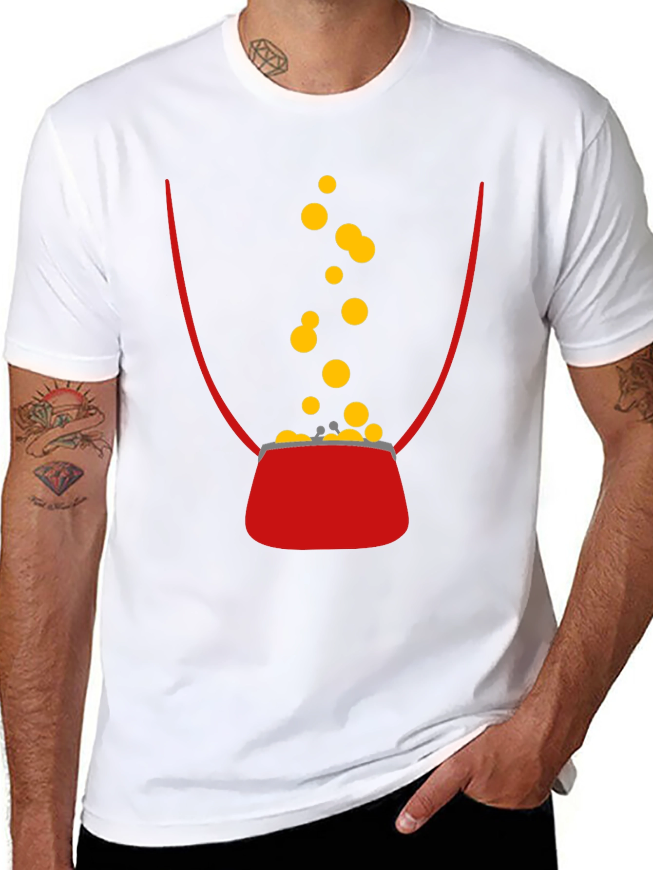Lucky Penny T-Shirt - Black Cotton Graphic Tee