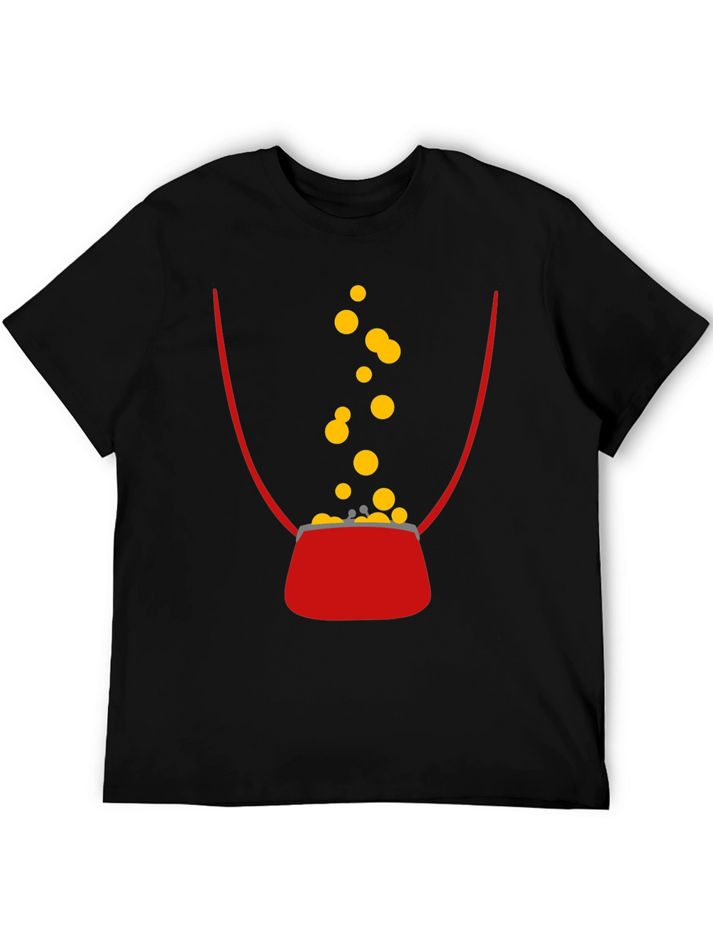 Lucky Penny T-Shirt - Black Cotton Graphic Tee