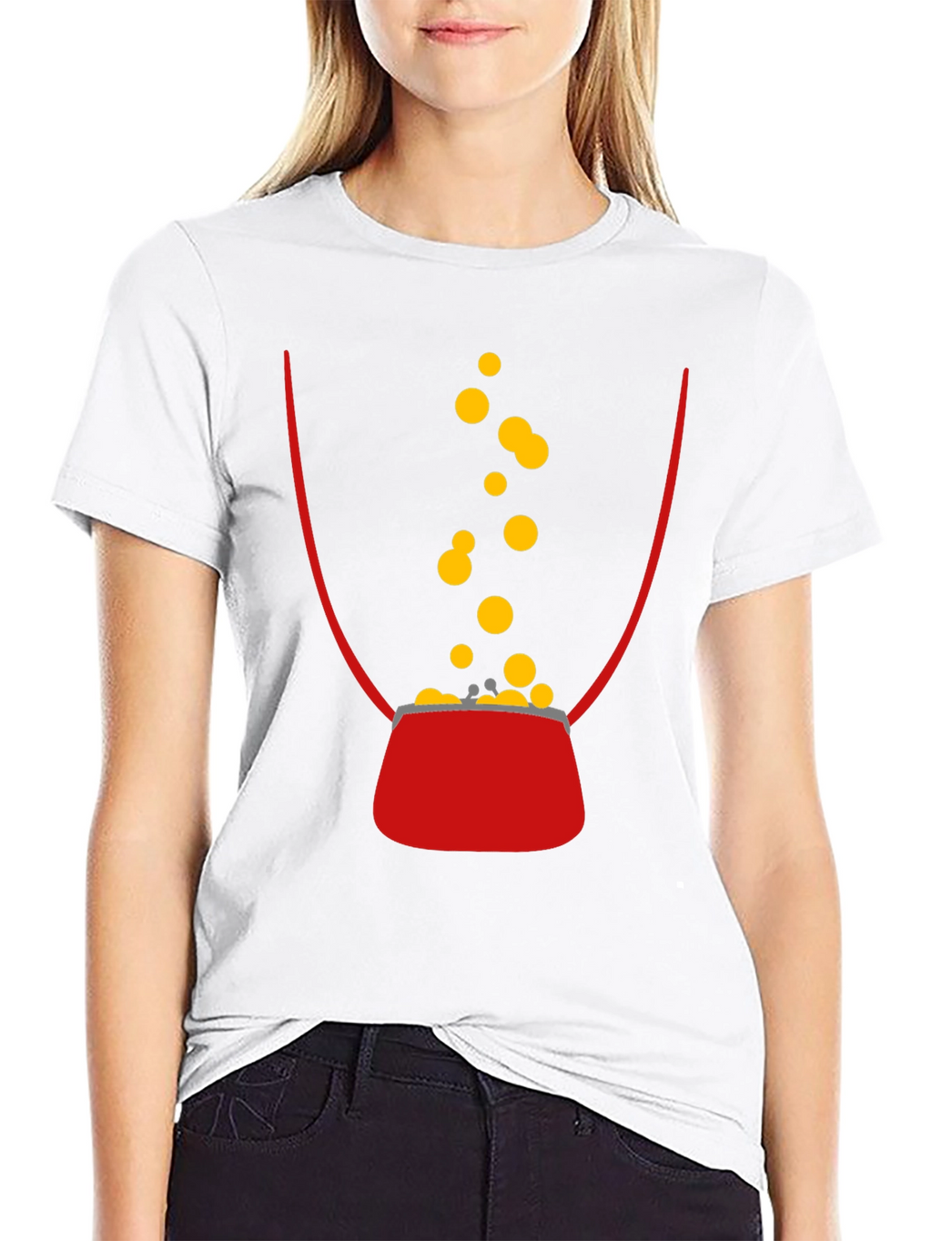 Lucky Penny T-Shirt - Black Cotton Graphic Tee