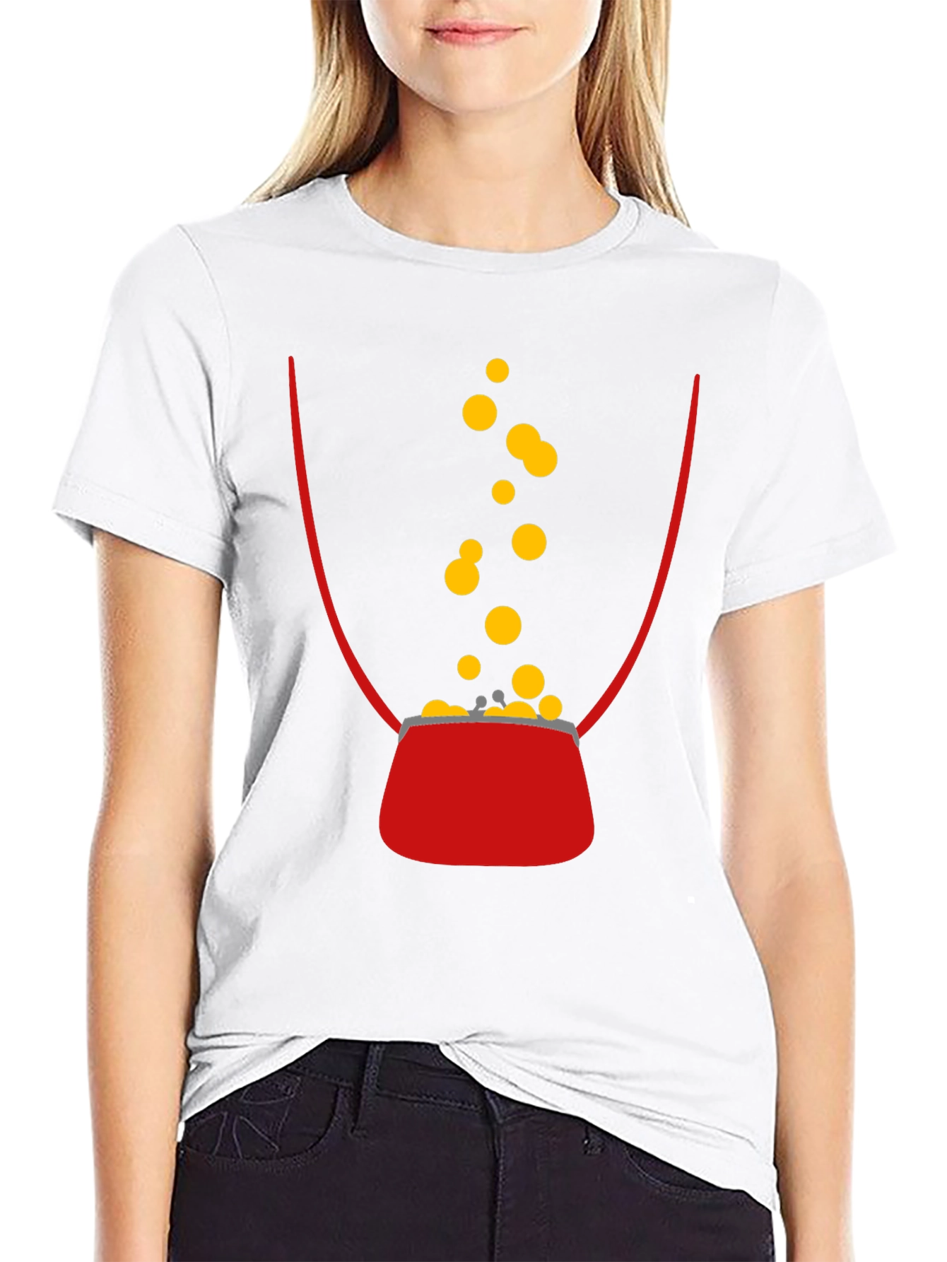 Lucky Penny T-Shirt - Black Cotton Graphic Tee