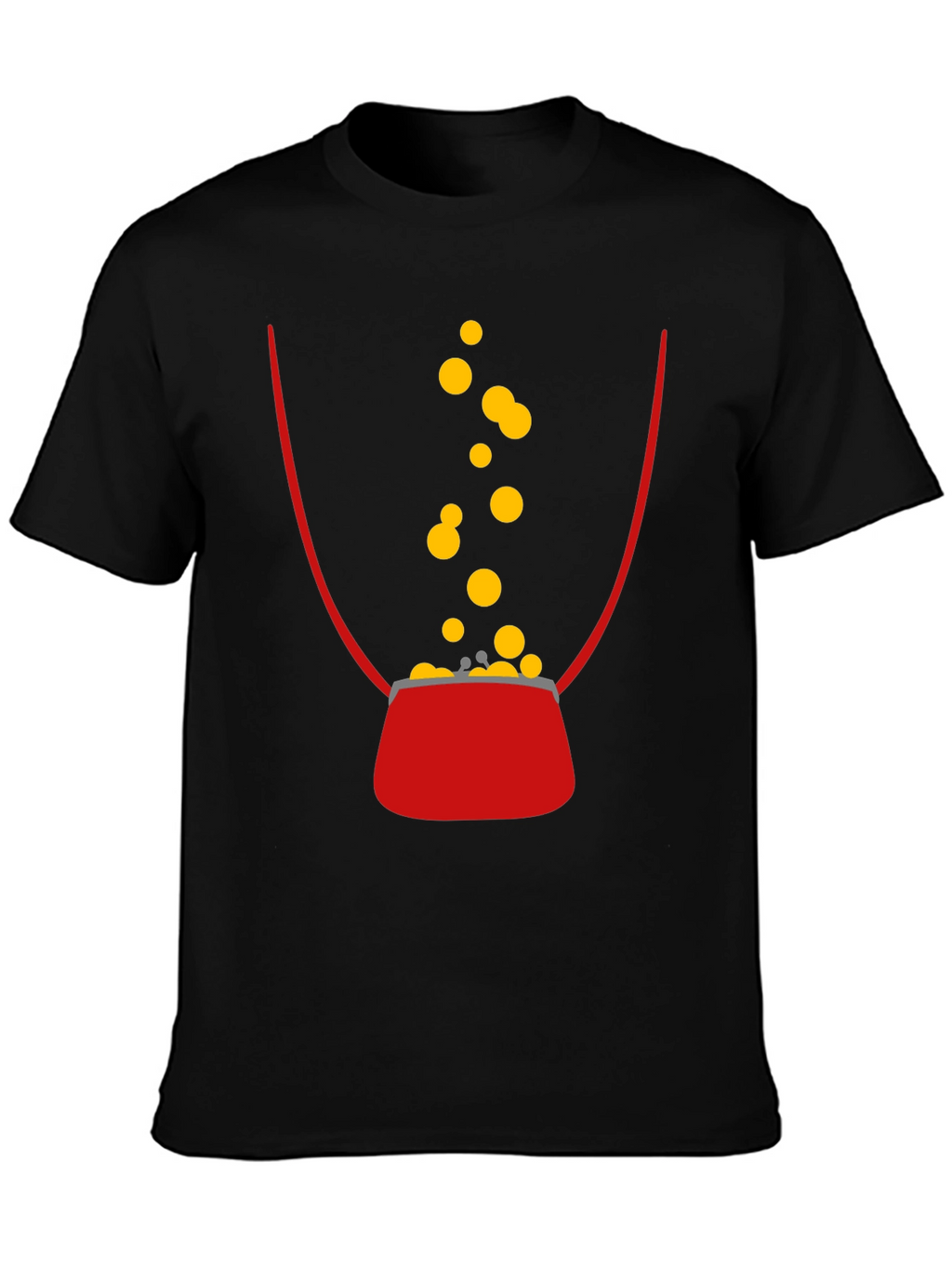 Lucky Penny T-Shirt - Black Cotton Graphic Tee