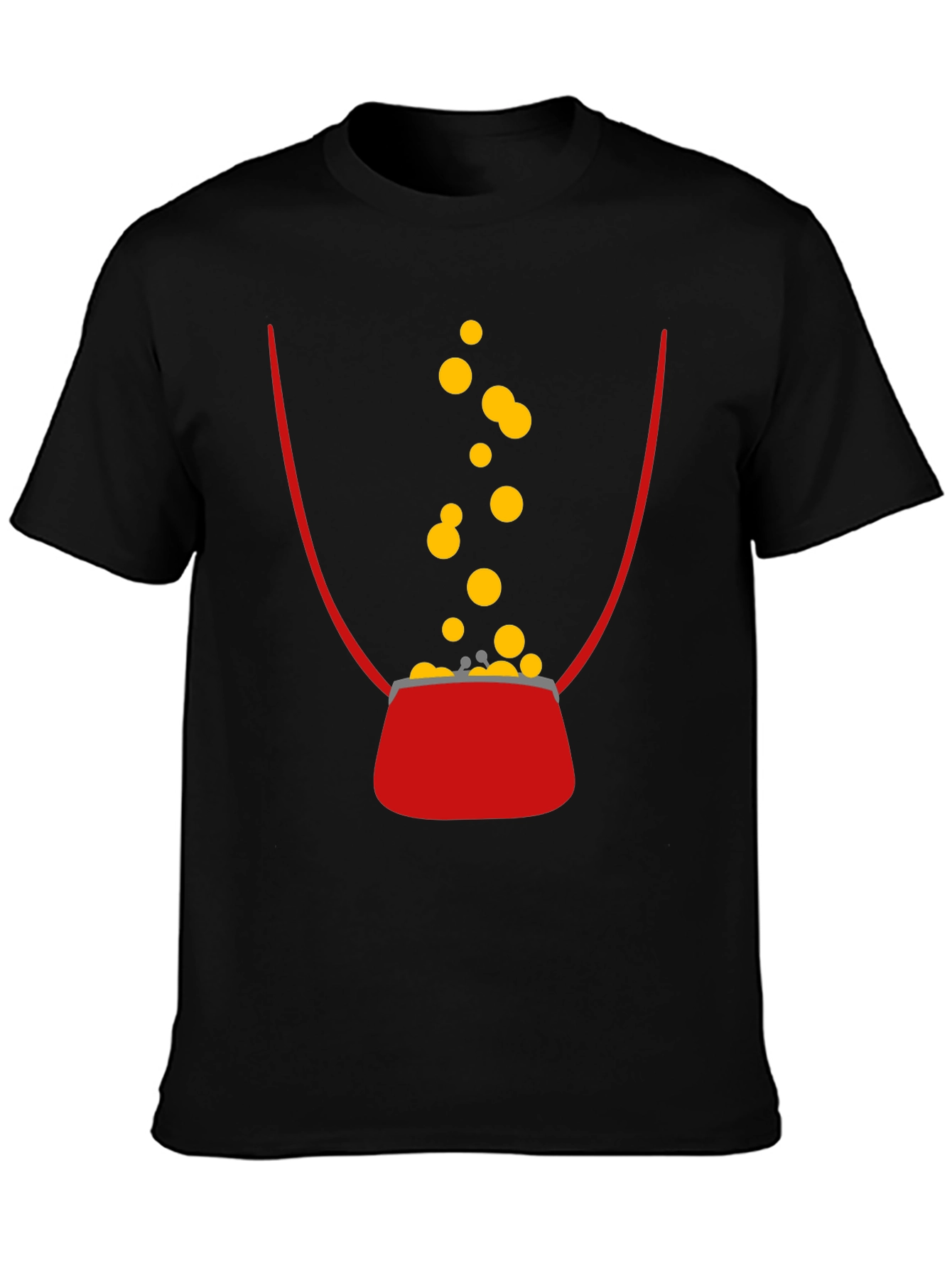 Lucky Penny T-Shirt - Black Cotton Graphic Tee