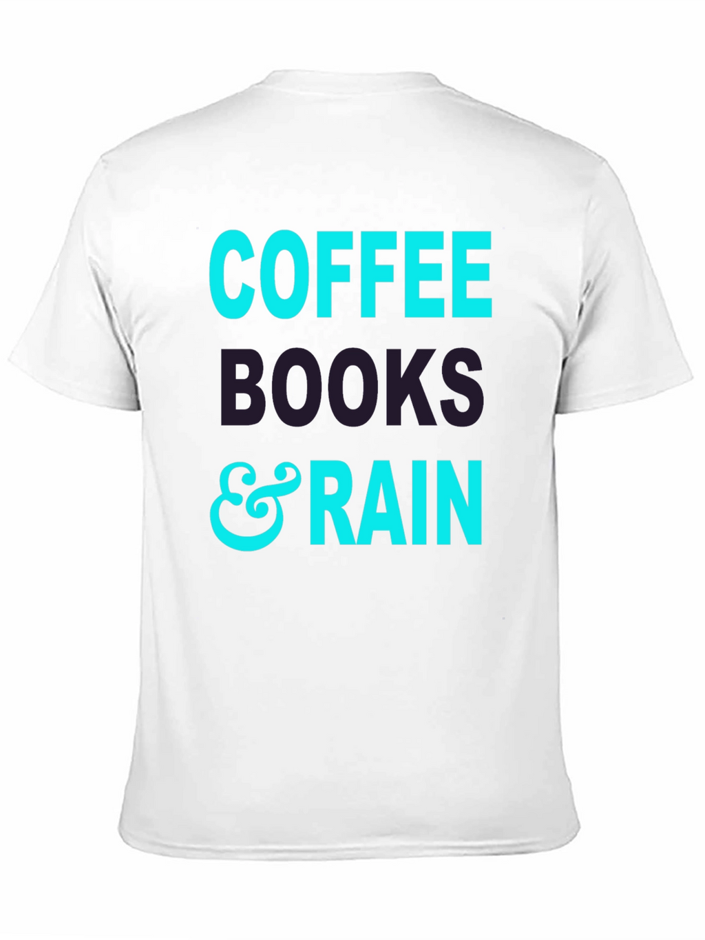 Coffee Books and Rain Black T-Shirt